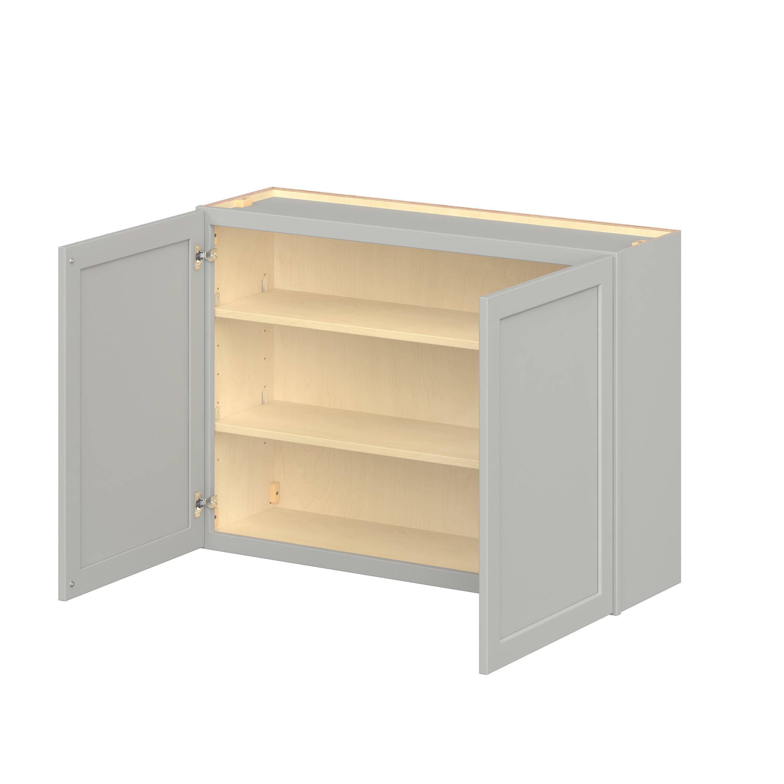Baxley 42 in. Painted Whisper Gray Door Wall Cabinet