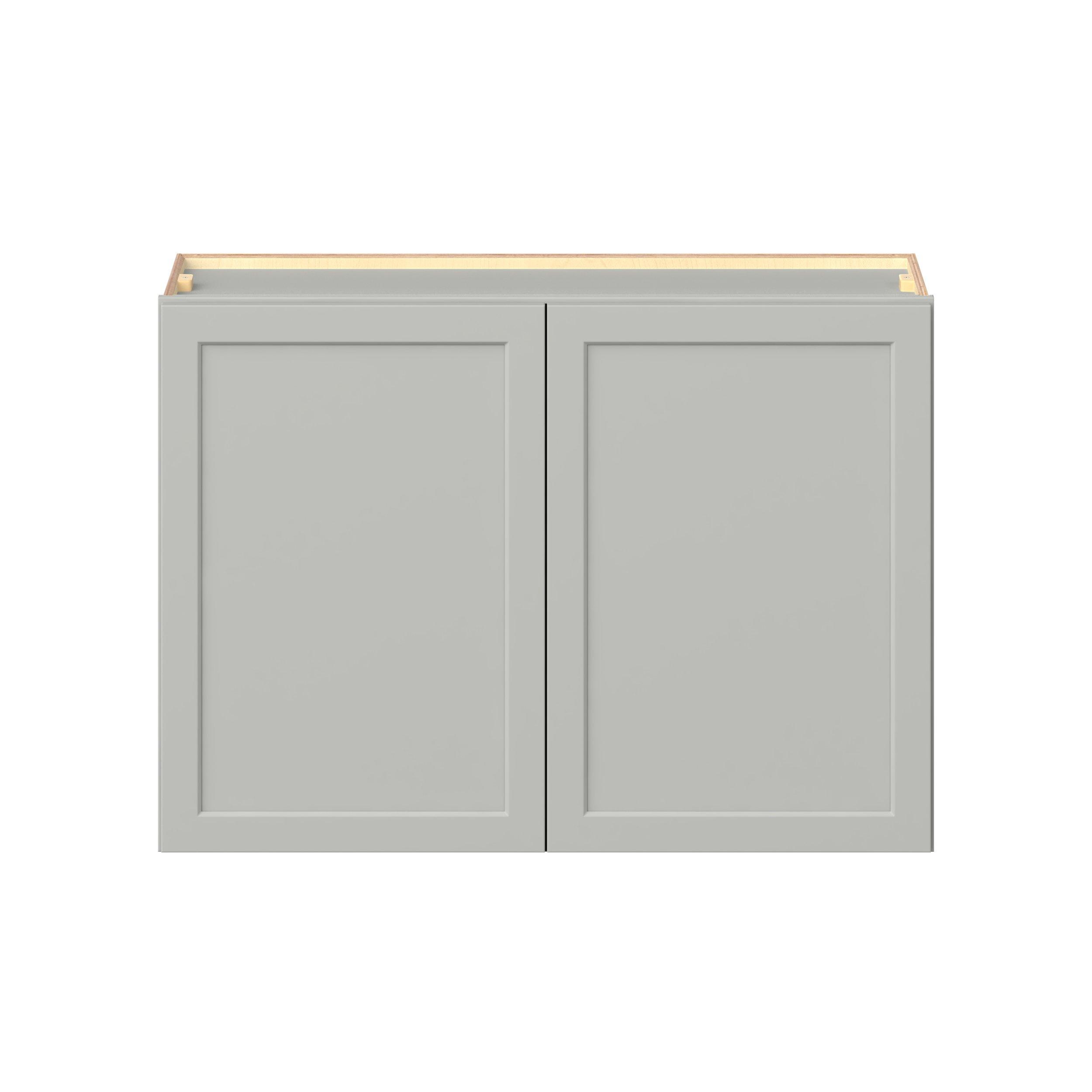 Baxley 42 in. Painted Whisper Gray Door Wall Cabinet