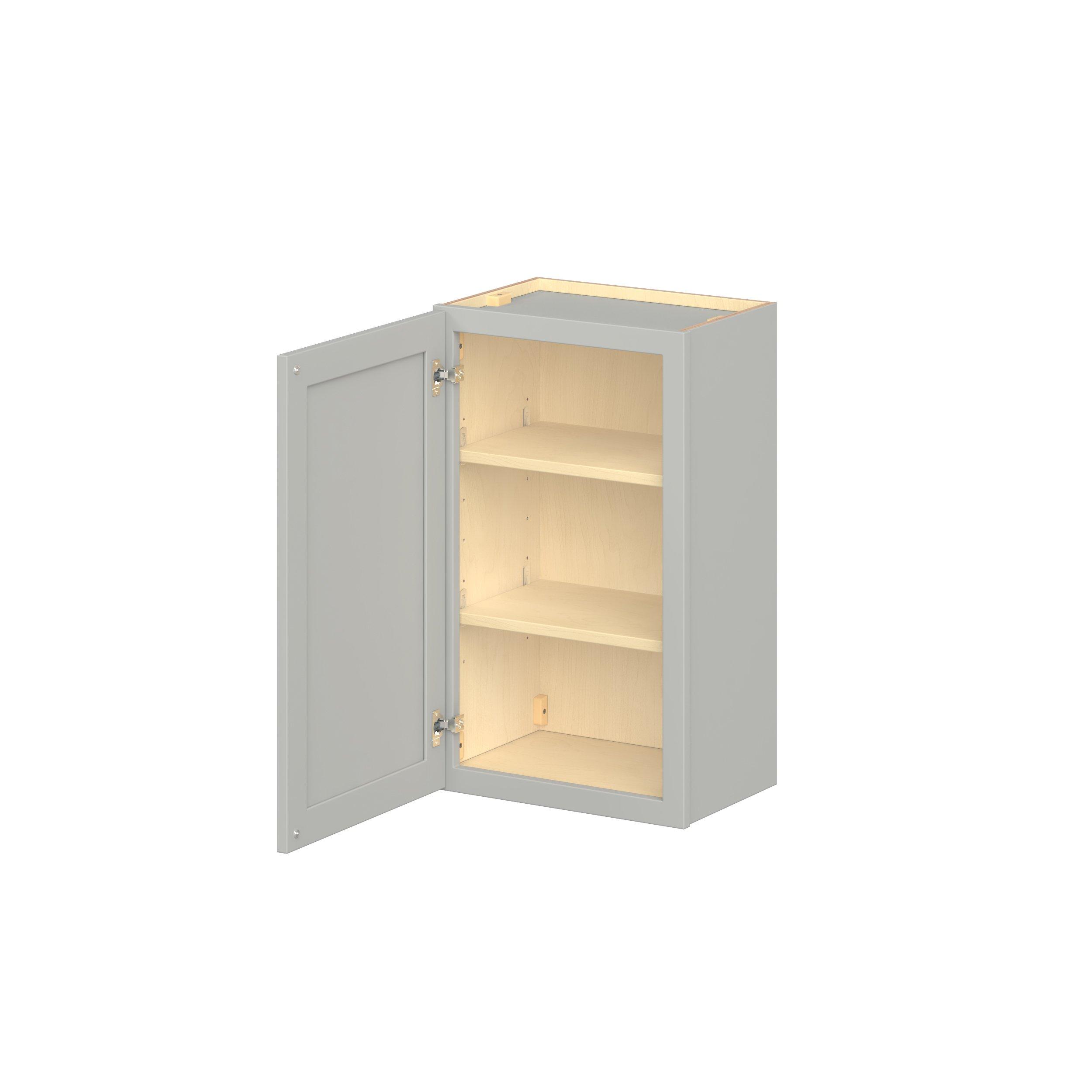 Baxley 18 in. Painted Whisper Gray Door Wall Cabinet
