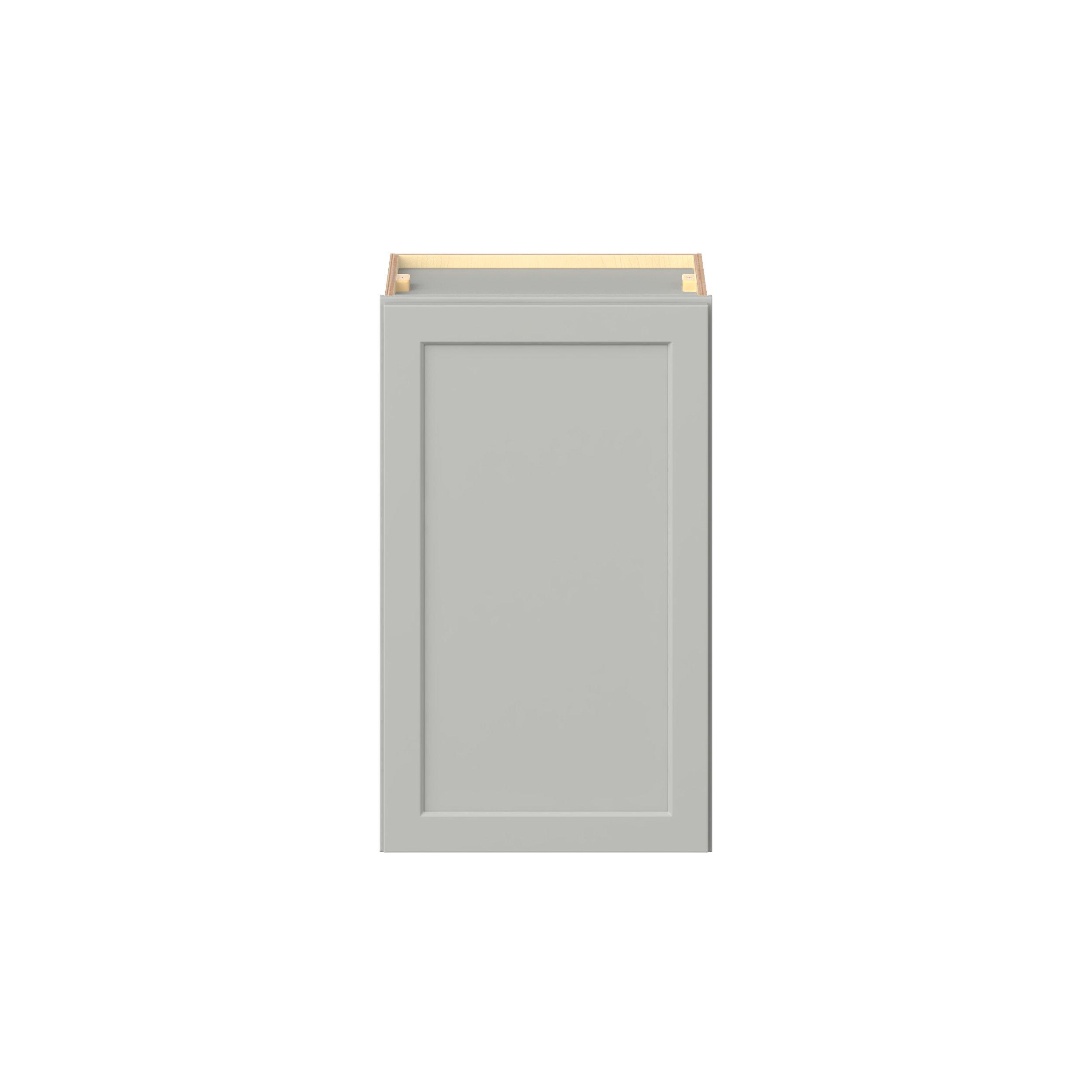 Baxley 18 in. Painted Whisper Gray Door Wall Cabinet