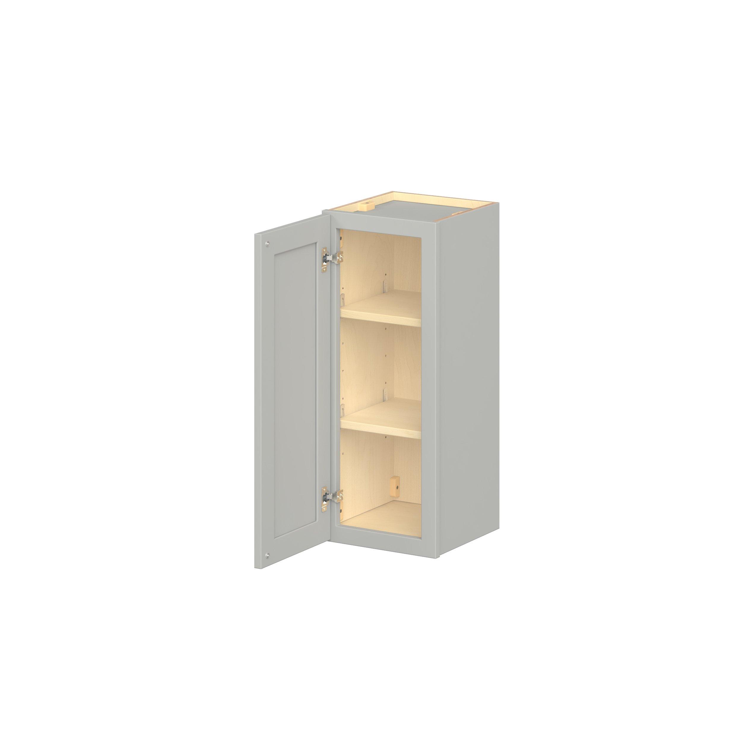 Baxley 12 in. Painted Whisper Gray Door Wall Cabinet