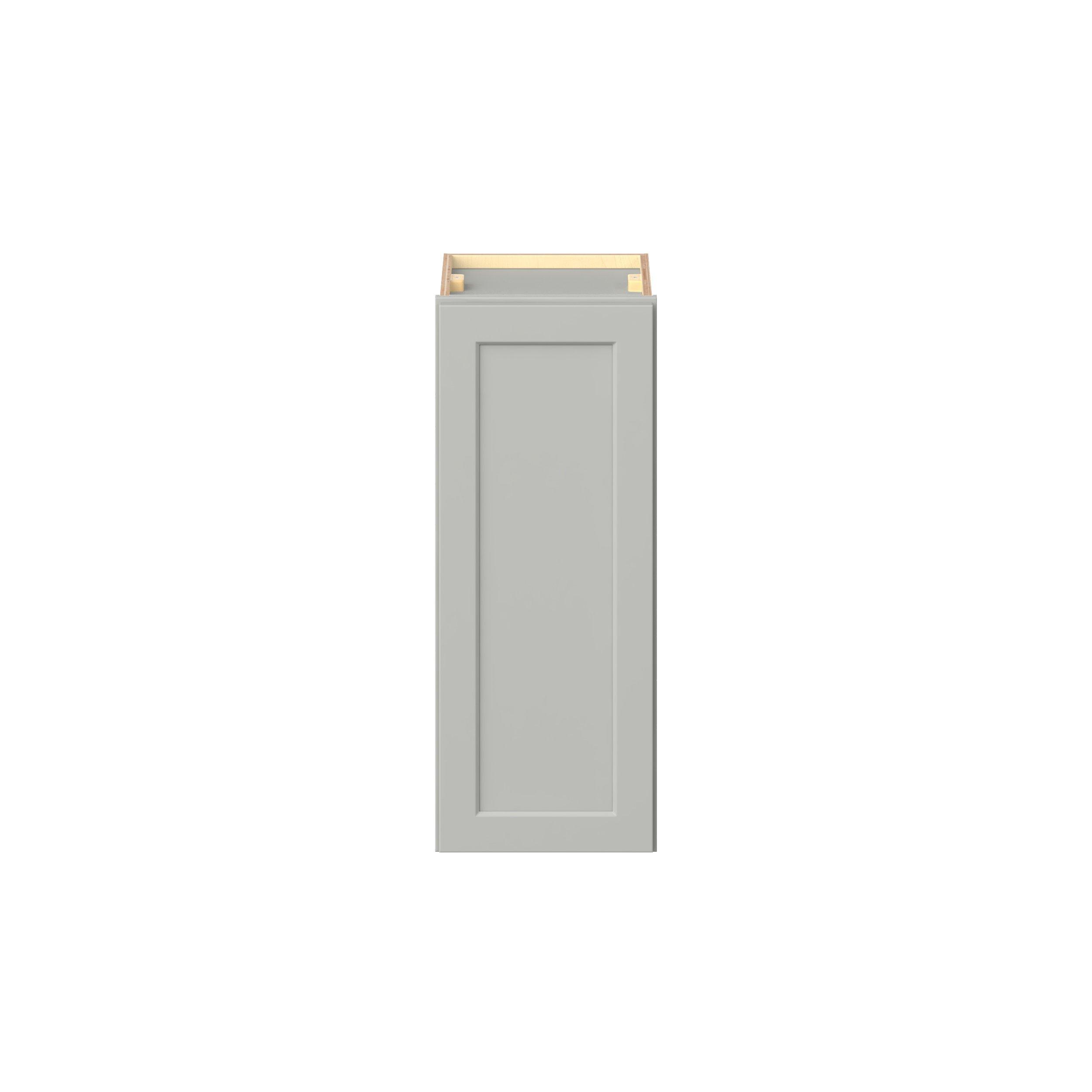 Baxley 12 in. Painted Whisper Gray Door Wall Cabinet