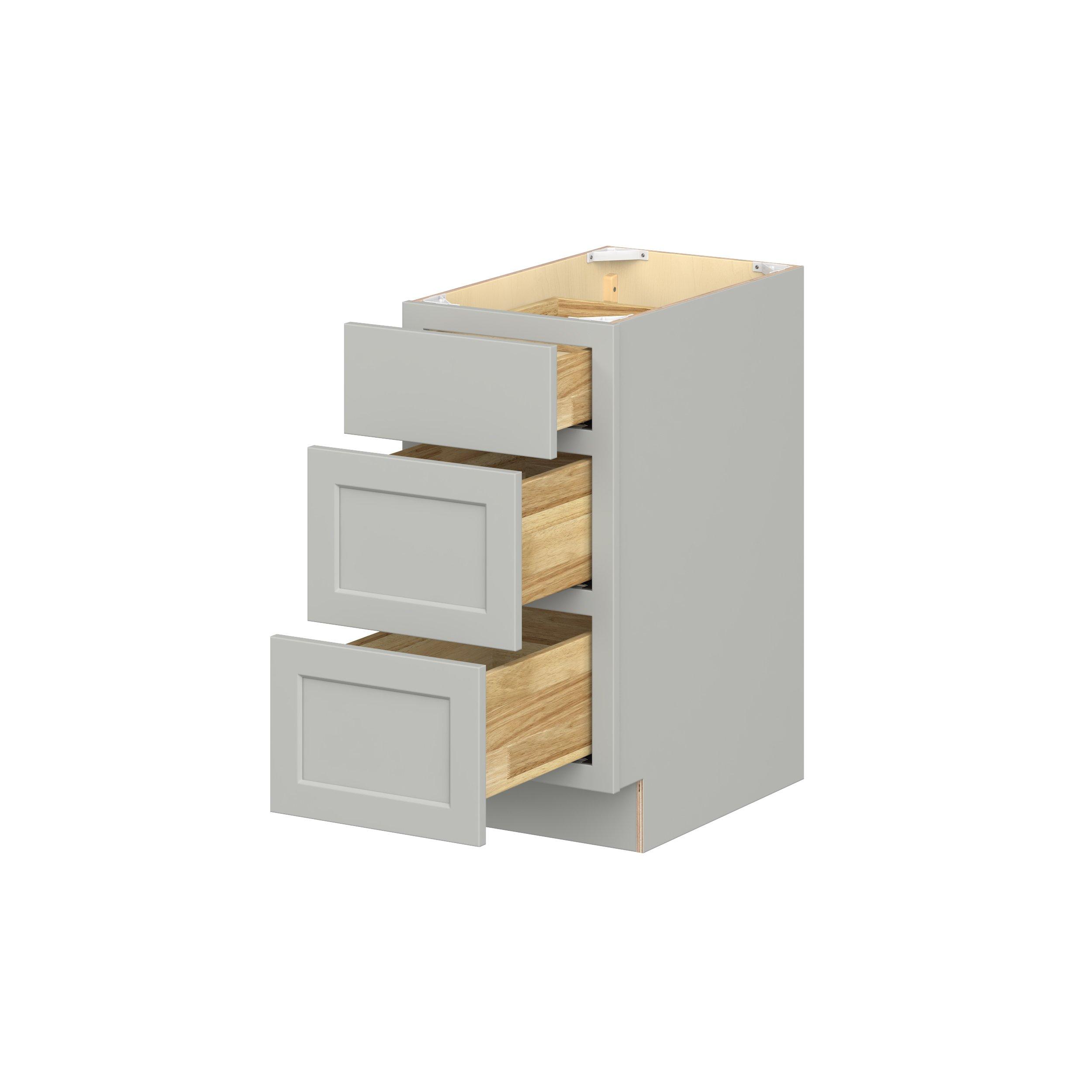 Baxley 15 in. Painted Whisper Gray Drawer Base Cabinet - ADA