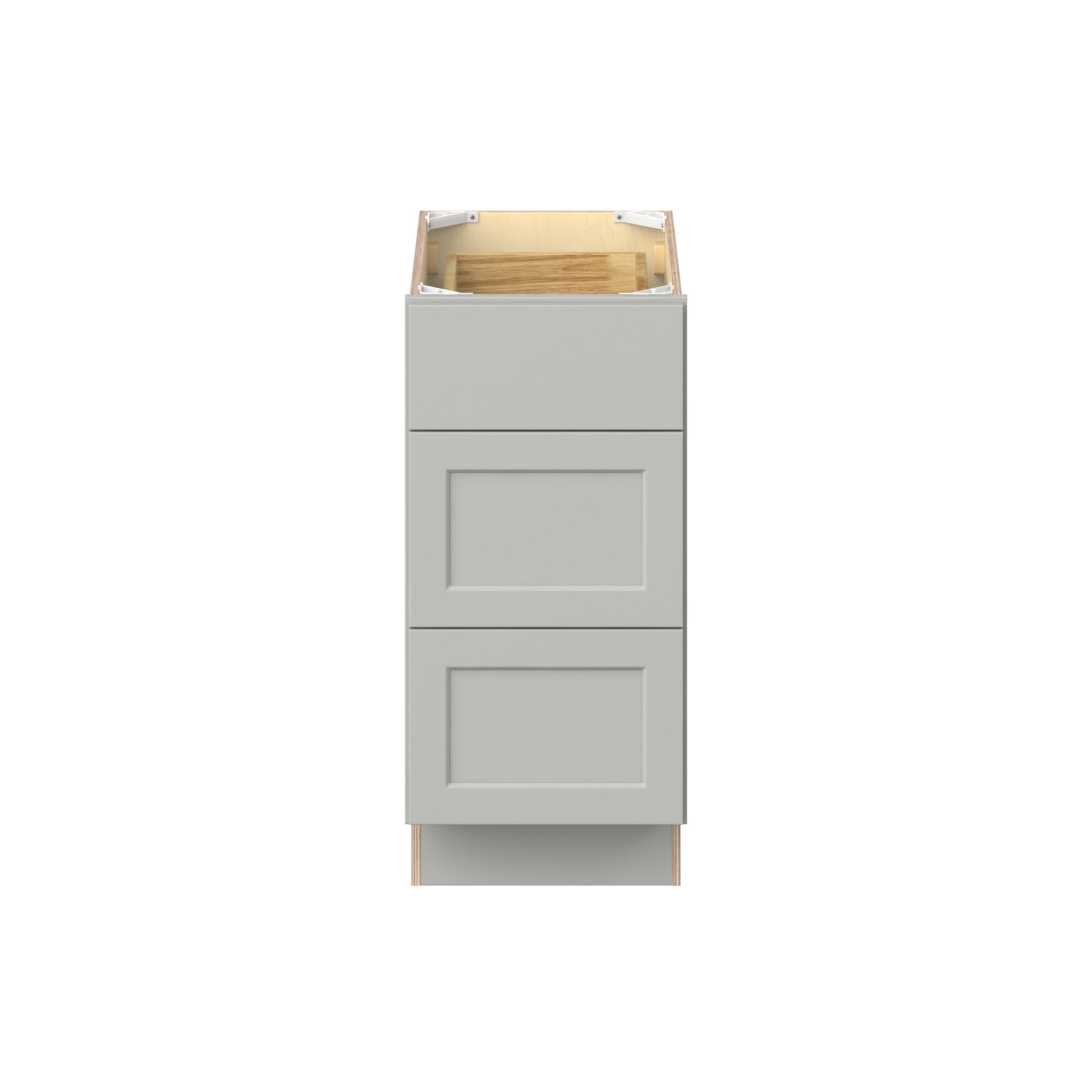 Baxley 15 in. Painted Whisper Gray Drawer Base Cabinet - ADA