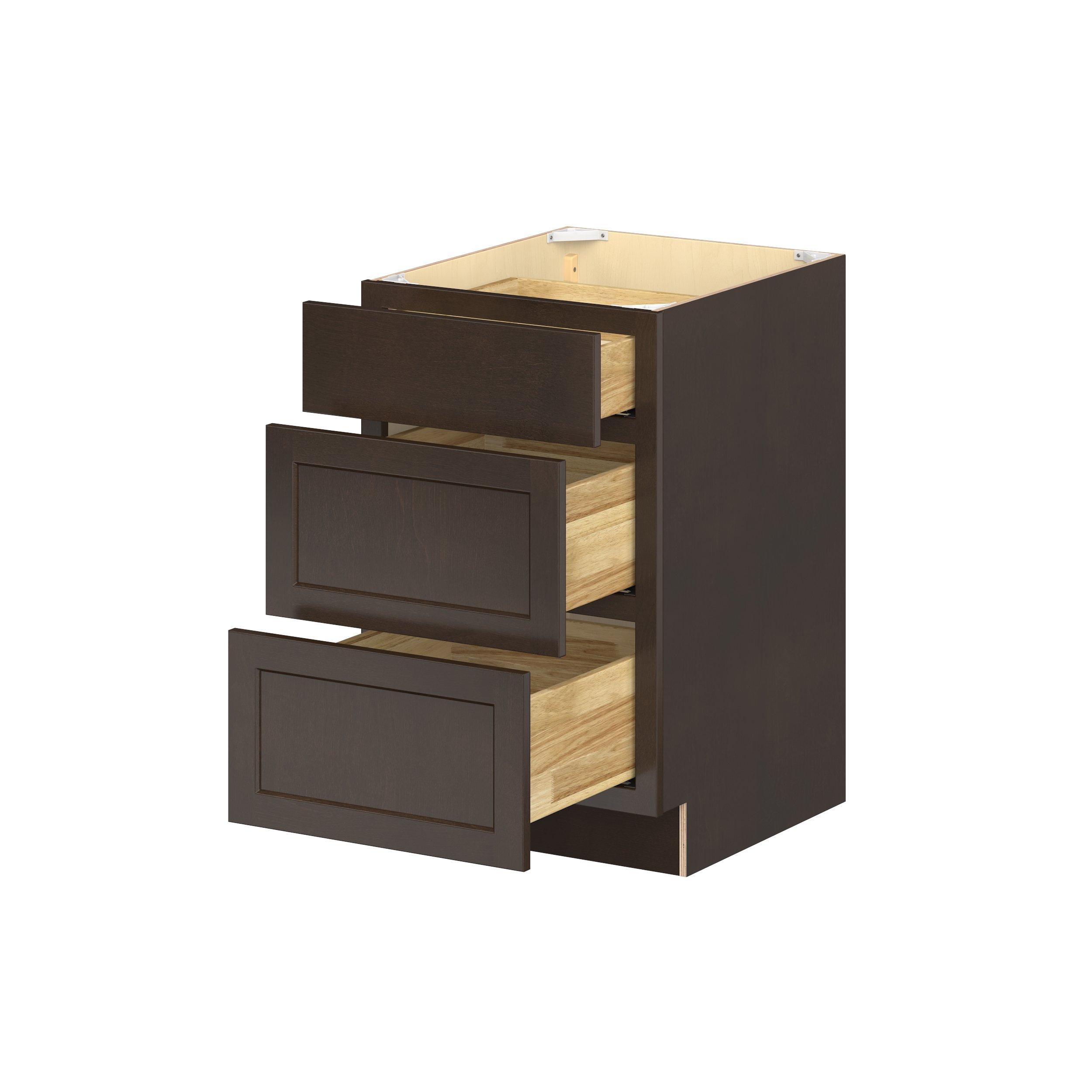 Baxley 21 in. Stained Cocoa Drawer Base Cabinet