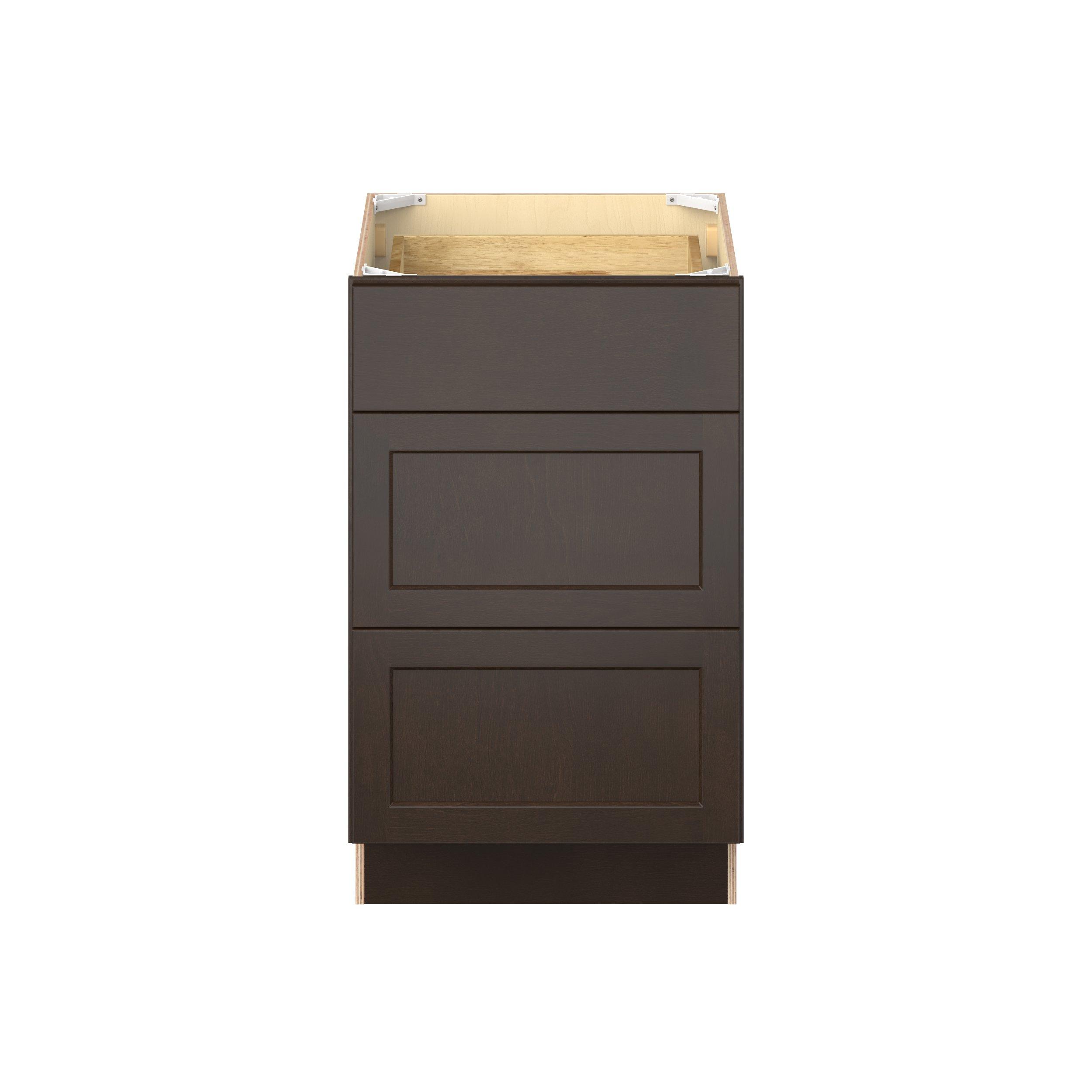 Baxley 21 in. Stained Cocoa Drawer Base Cabinet