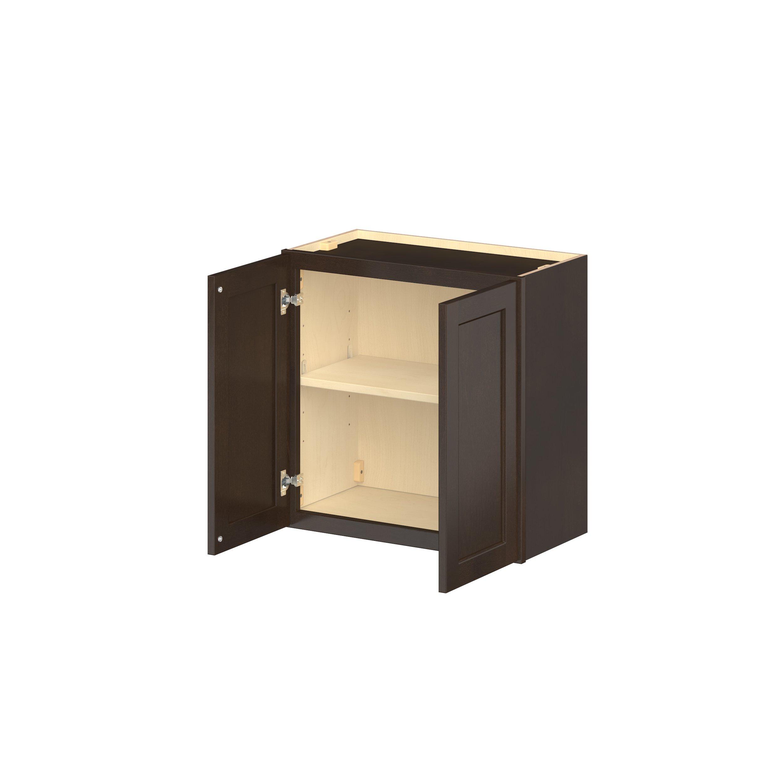 Baxley 24 in. Stained Cocoa Bridge Wall Cabinet