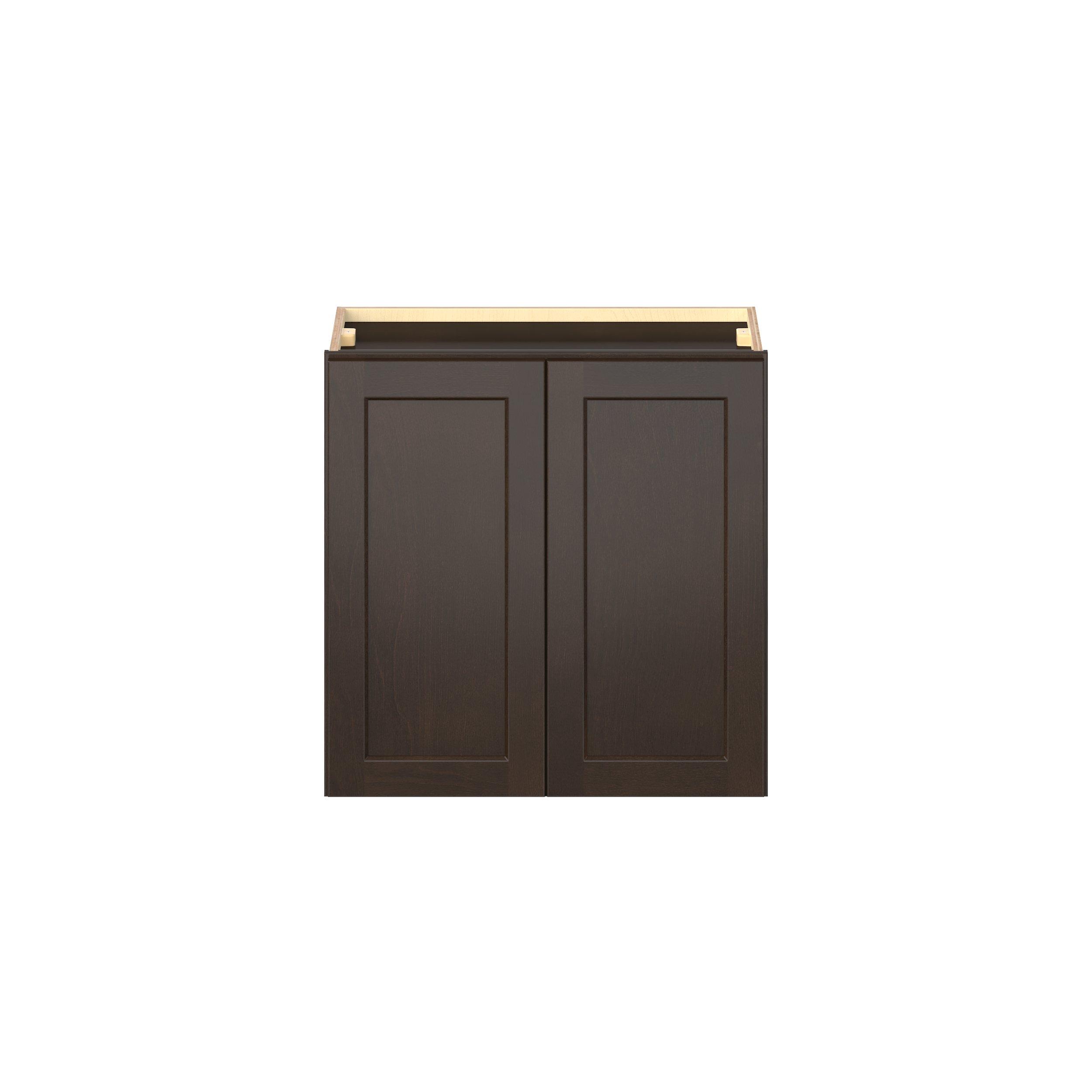 Baxley 24 in. Stained Cocoa Bridge Wall Cabinet