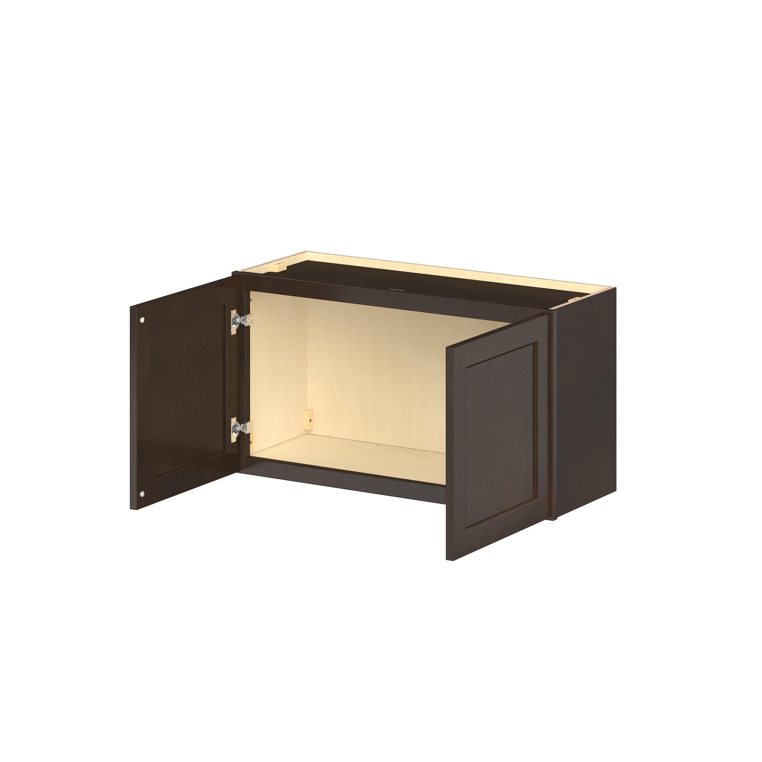 Baxley 33 in. Stained Cocoa Door Wall Cabinet