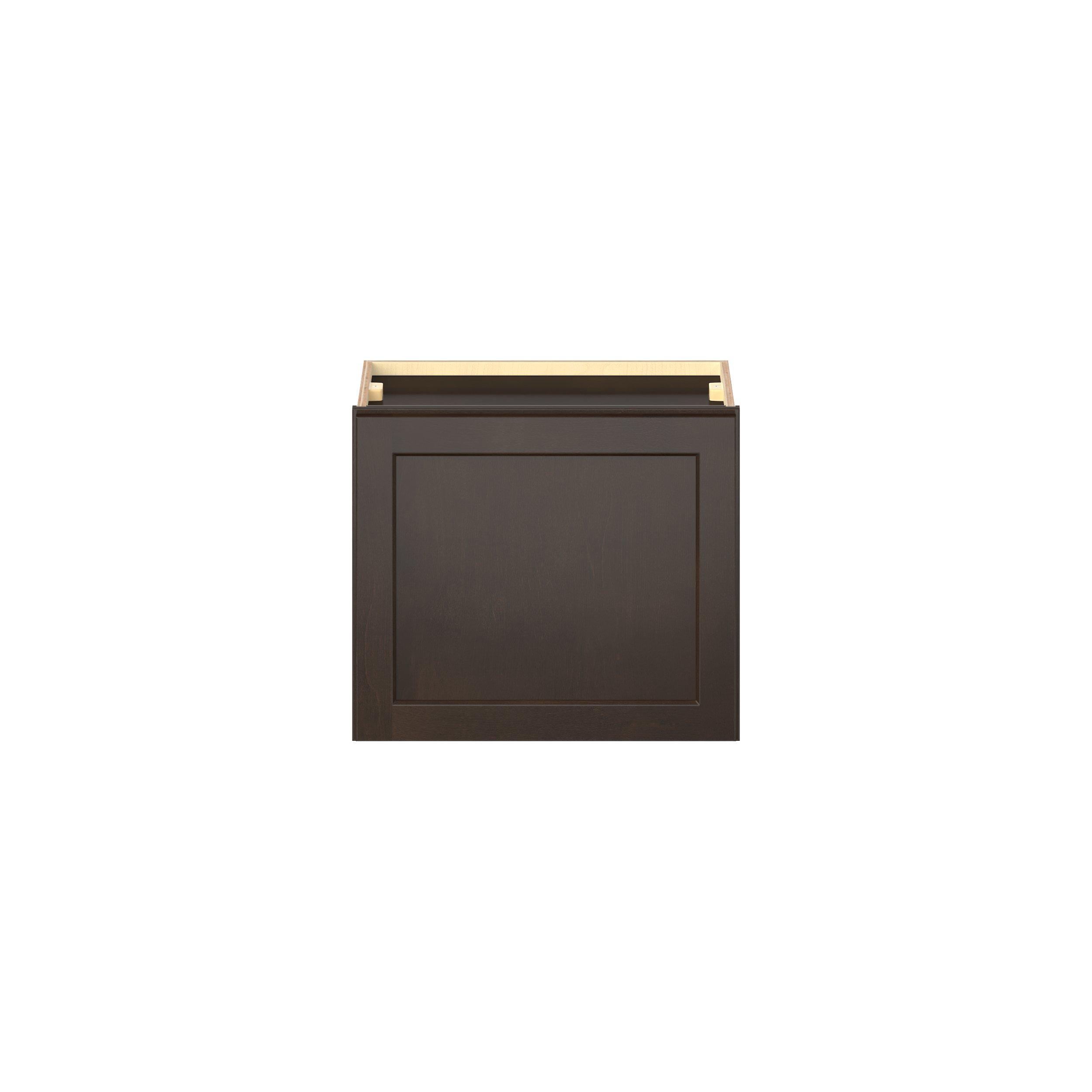 Baxley 21 in. Stained Cocoa Bridge Wall Cabinet