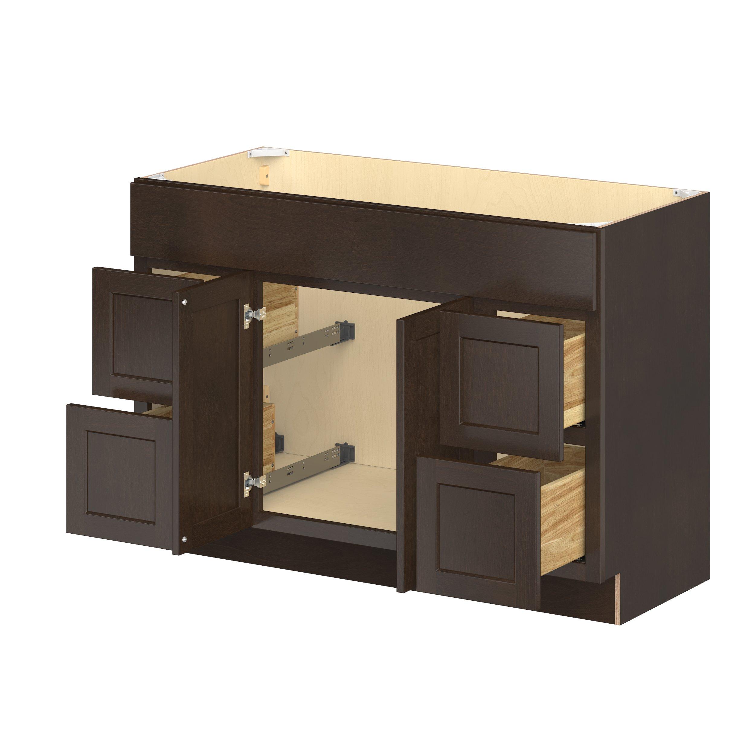 Baxley 2 Door 4 Drawer Vanity Sink Base Cabinet