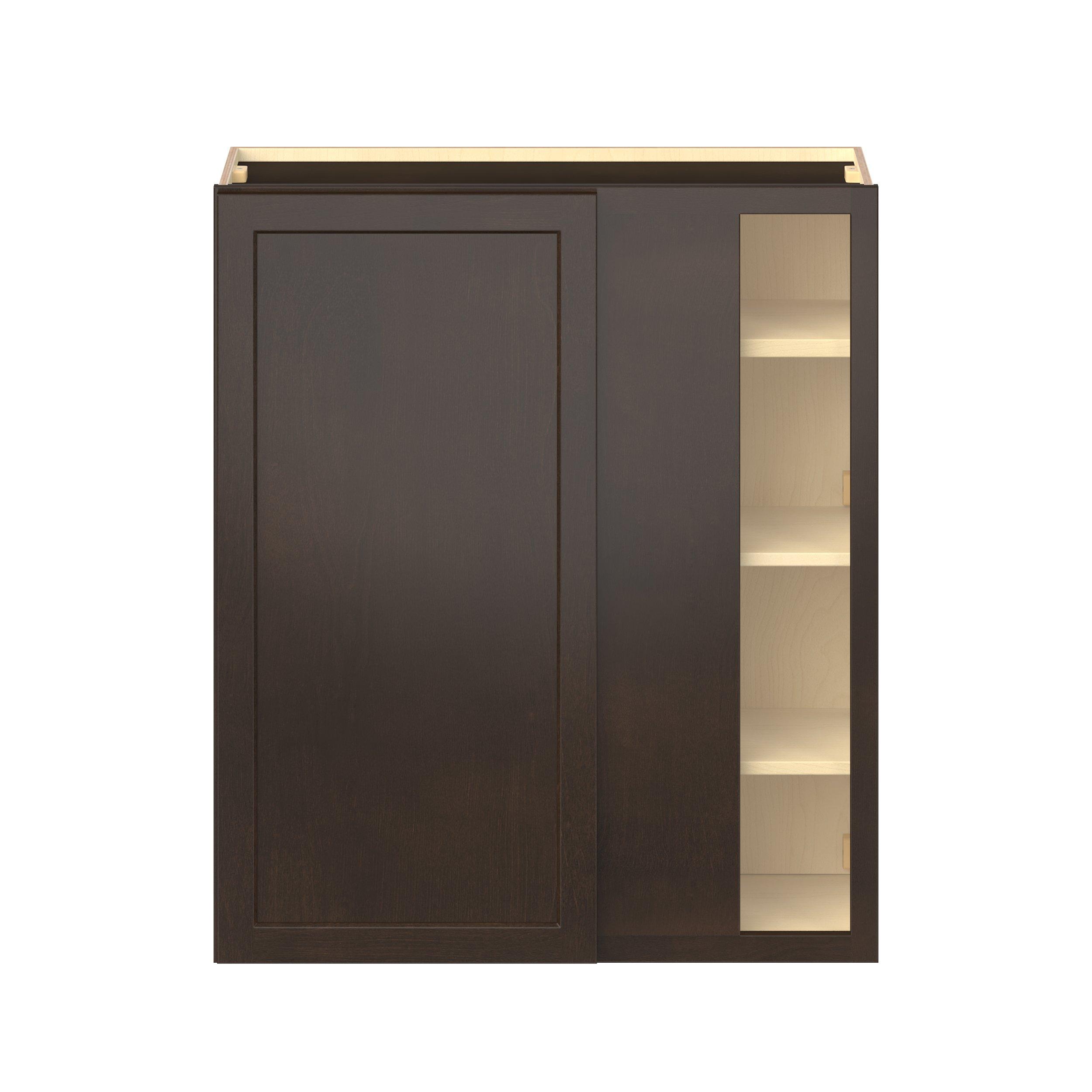 Baxley 36 in. Stained Cocoa Right Blind Corner Wall Cabinet