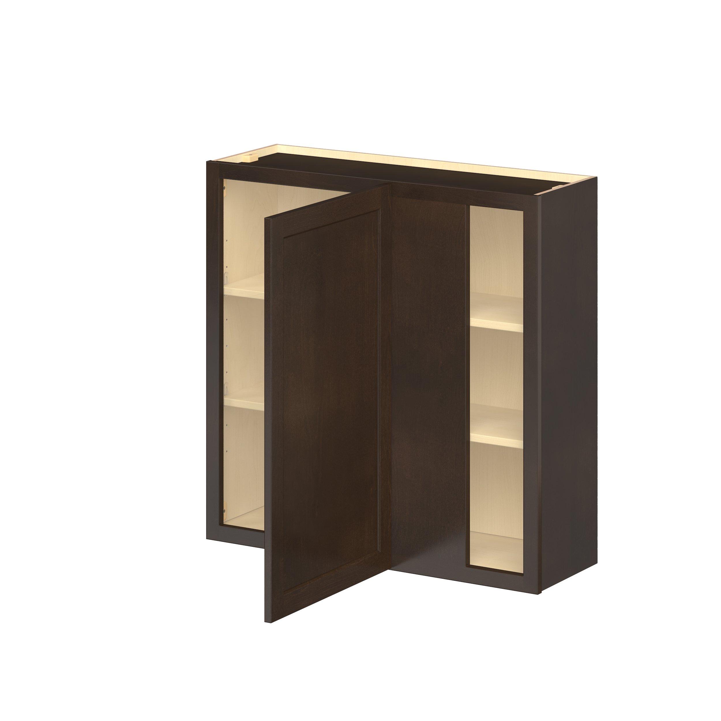 Baxley 36 in. Stained Cocoa Right Blind Corner Wall Cabinet