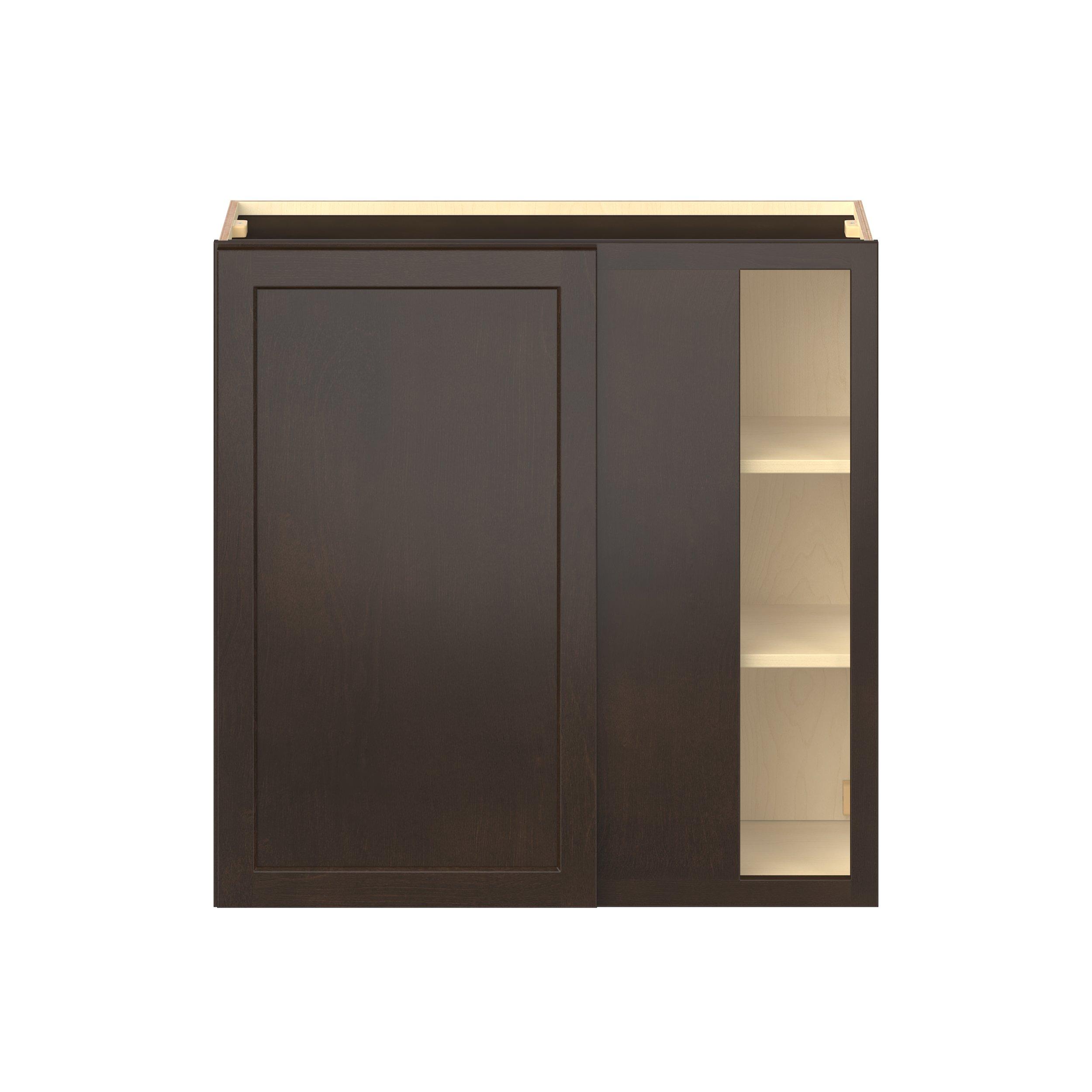 Baxley 36 in. Stained Cocoa Right Blind Corner Wall Cabinet