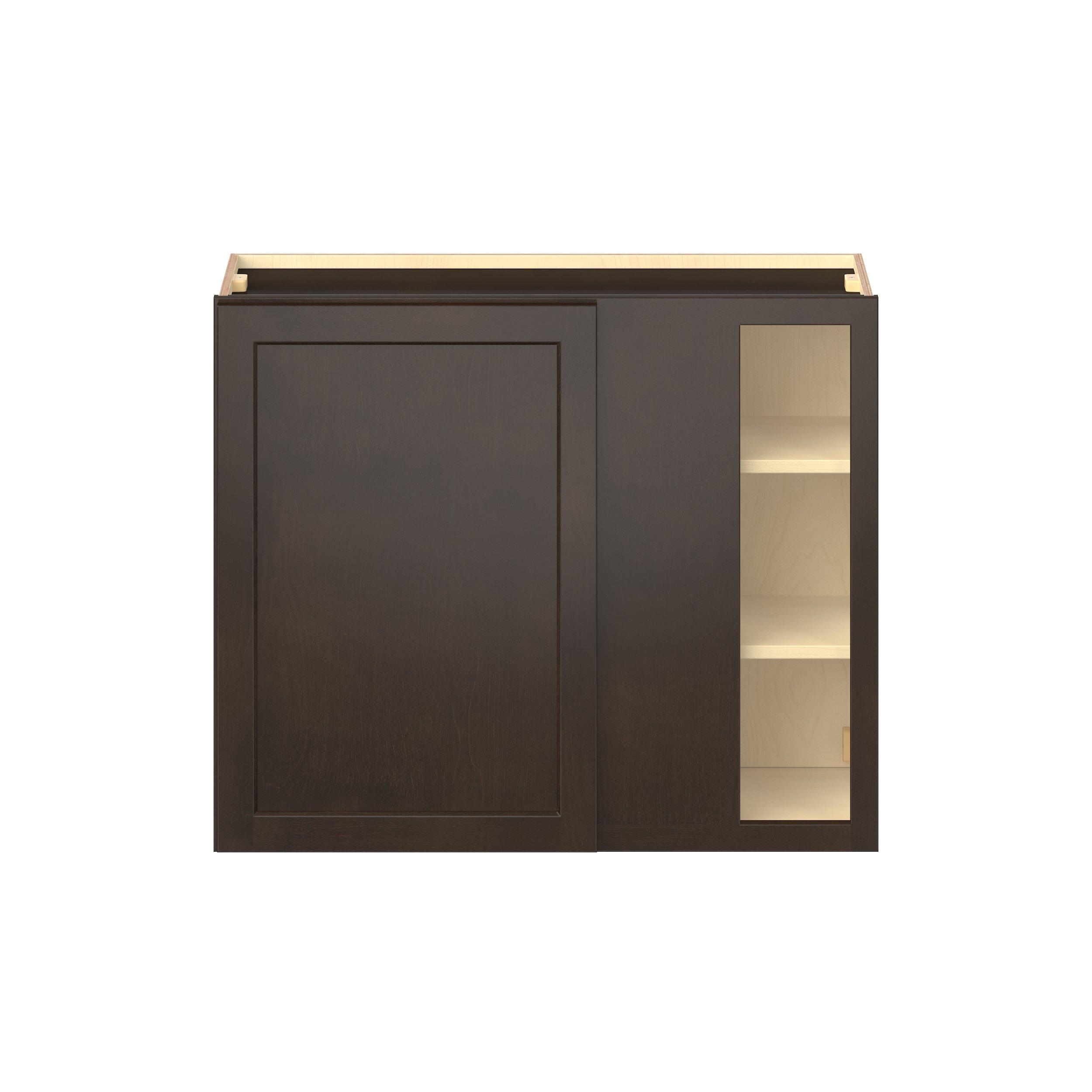 Baxley 36 in. Stained Cocoa Right Blind Corner Wall Cabinet