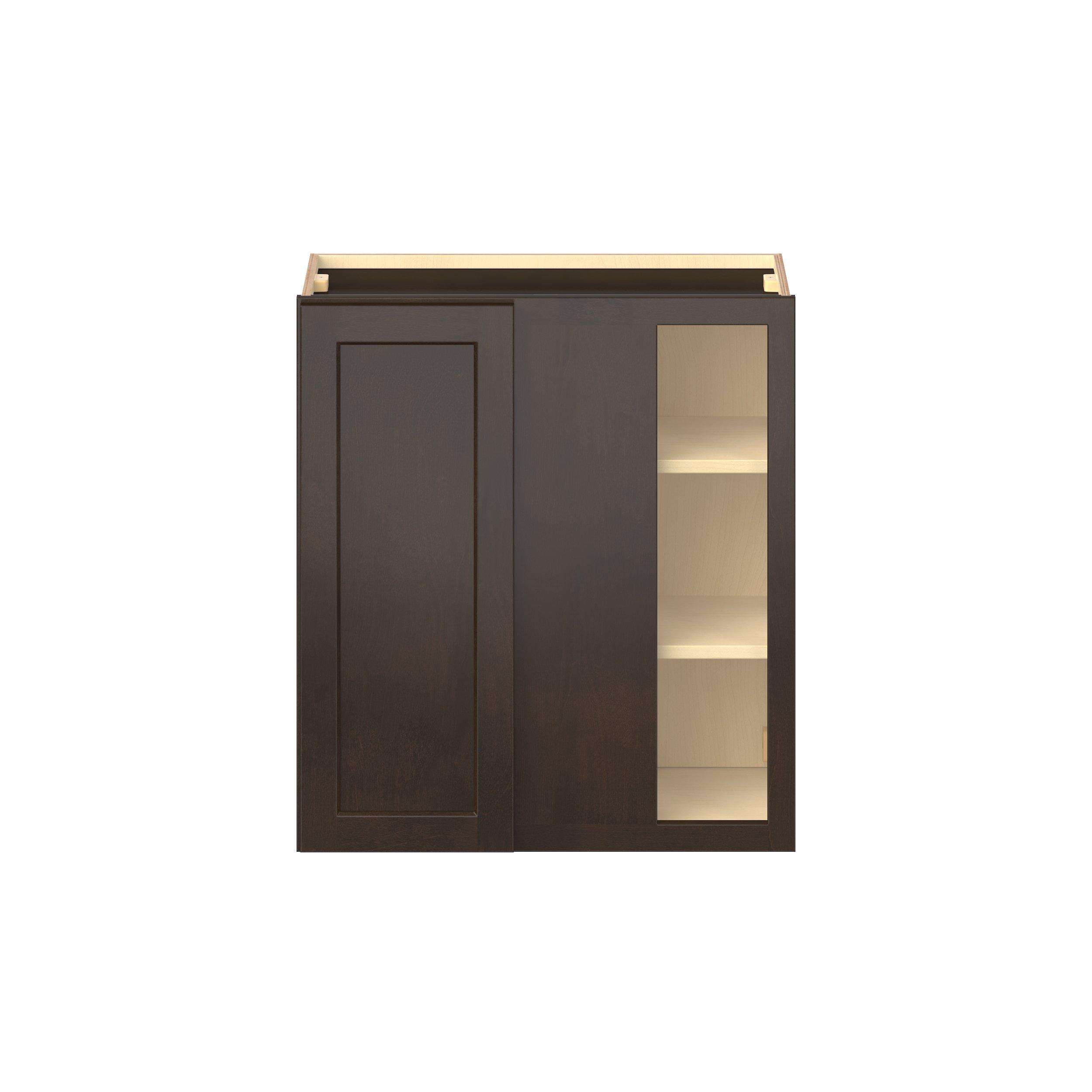 Baxley 36 in. Stained Cocoa Right Blind Corner Wall Cabinet