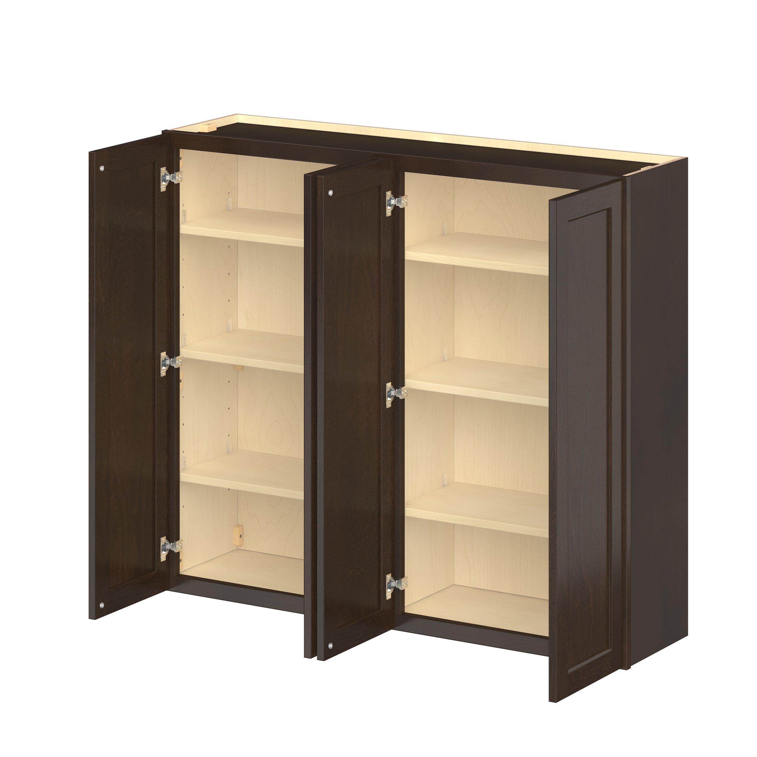 Baxley 48 in. Stained Cocoa Door Wall Cabinet