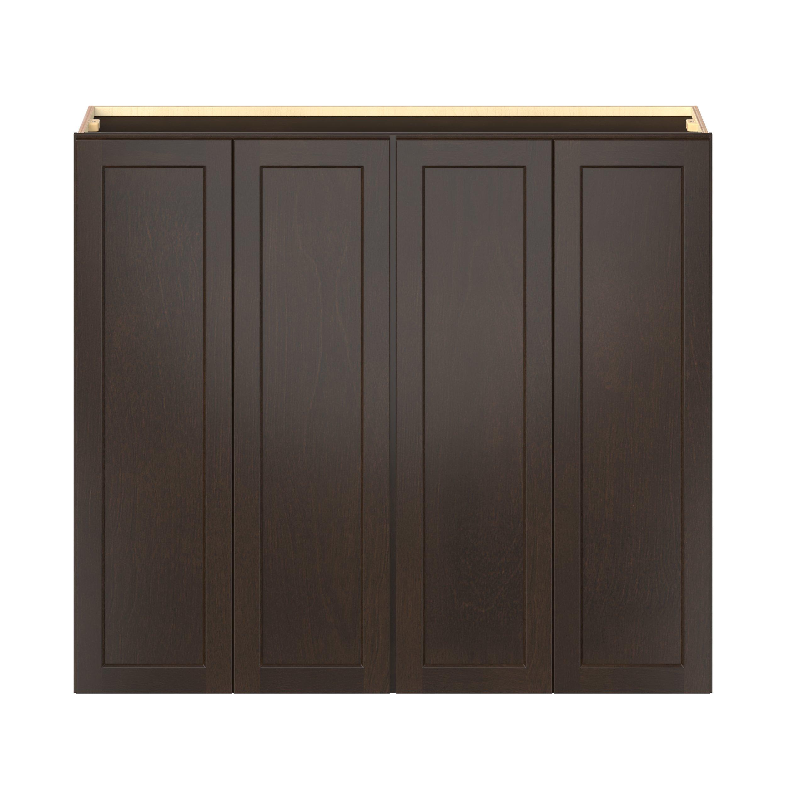 Baxley 48 in. Stained Cocoa Door Wall Cabinet