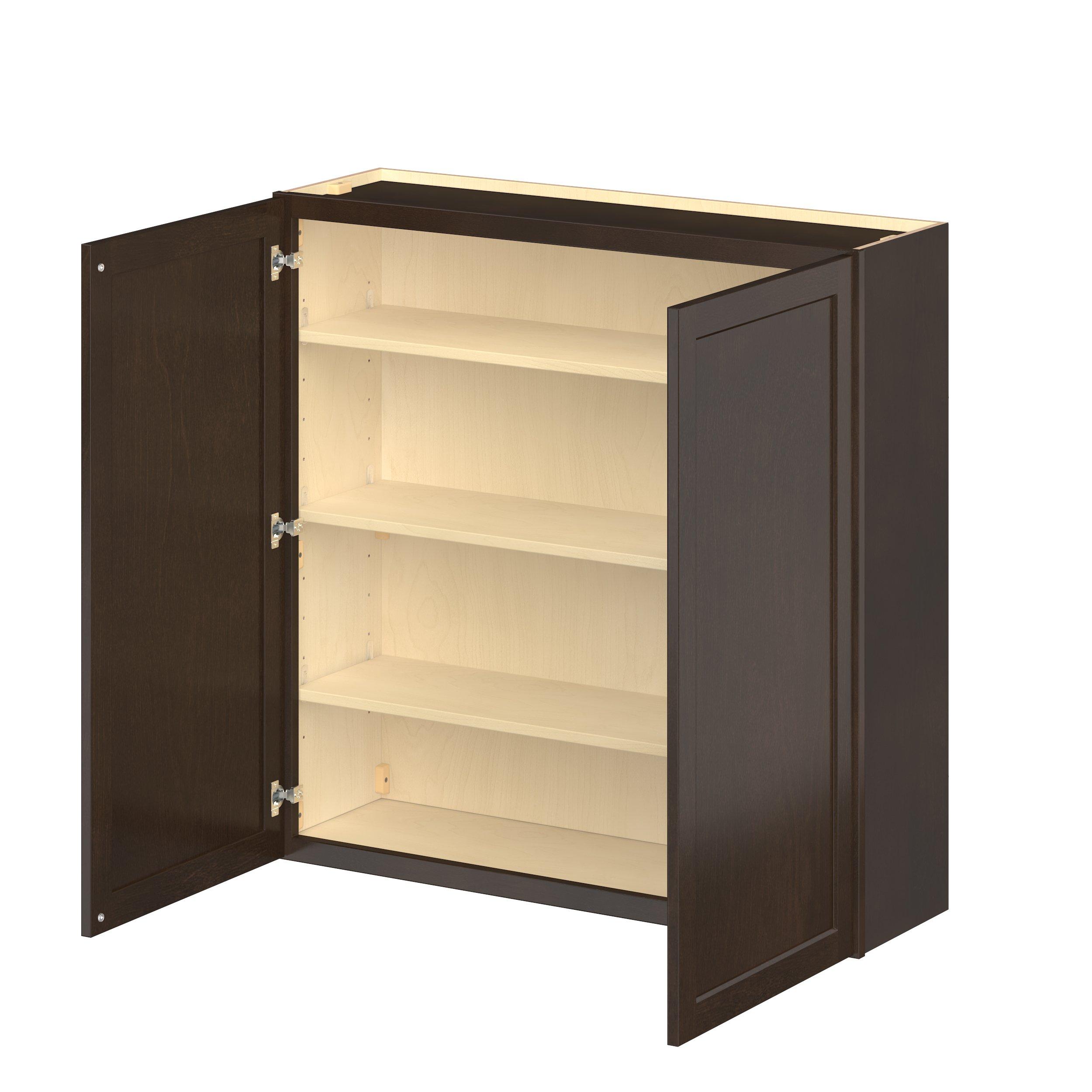 Baxley 42 in. Stained Cocoa Door Wall Cabinet