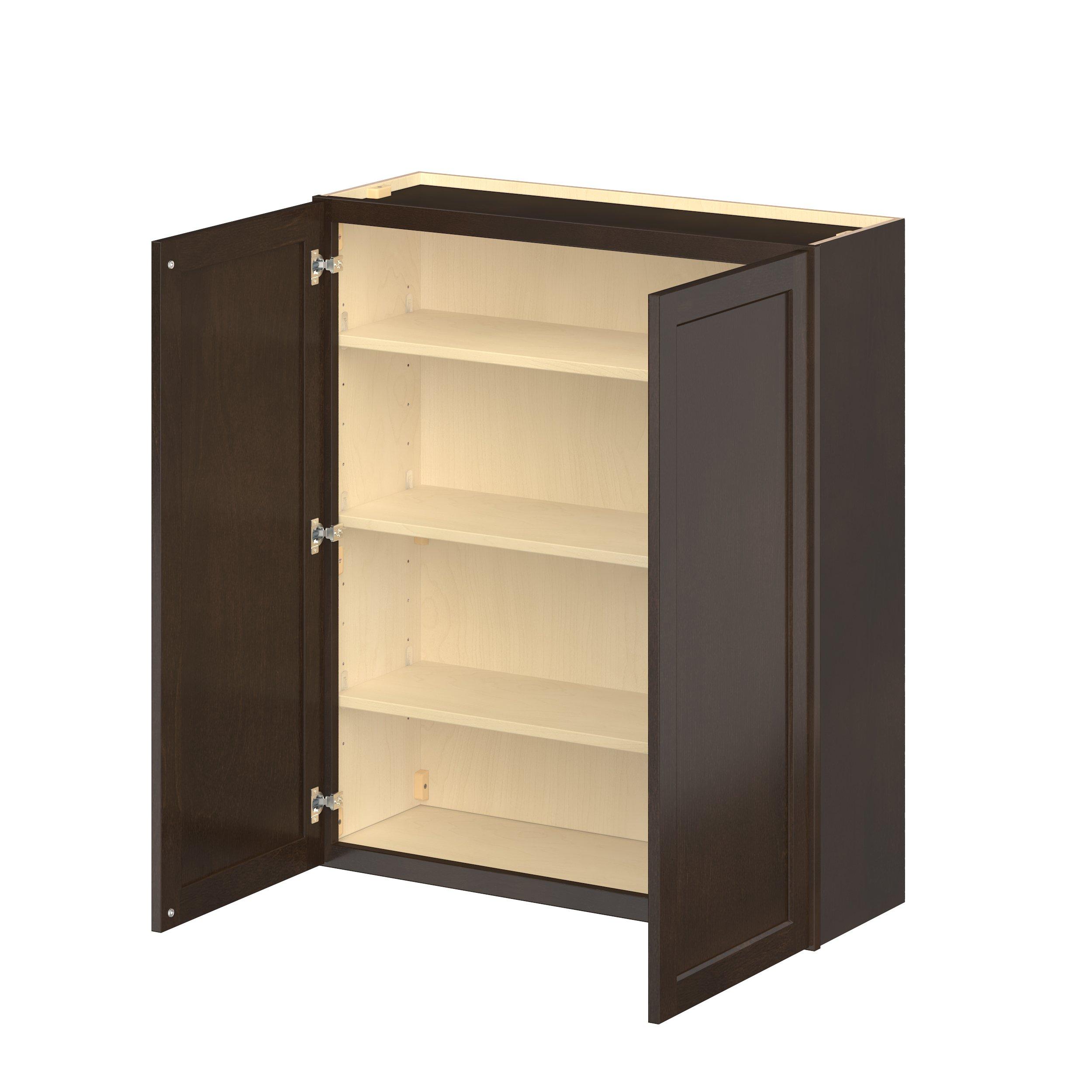 Baxley 36 in. Stained Cocoa Door Wall Cabinet