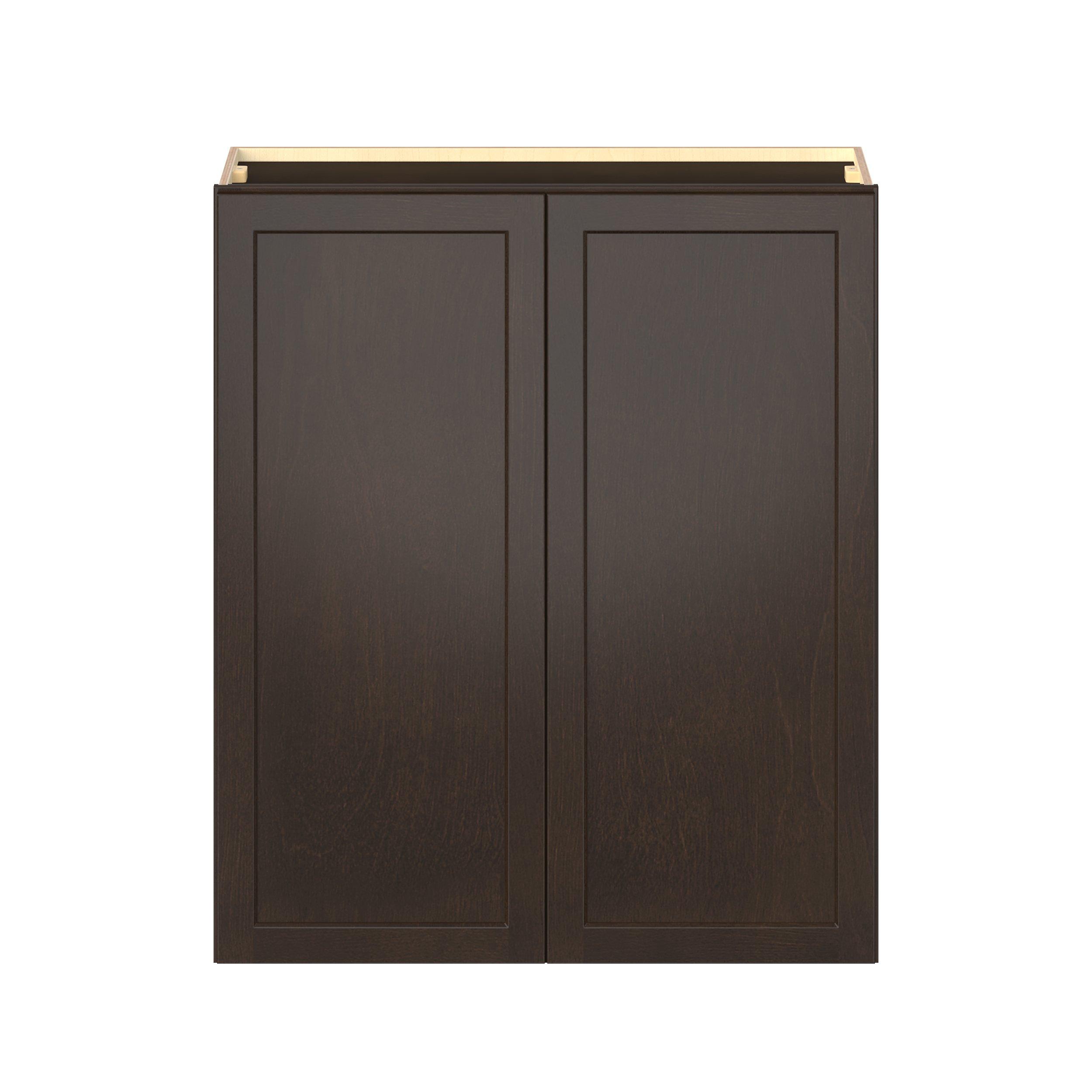 Baxley 36 in. Stained Cocoa Door Wall Cabinet