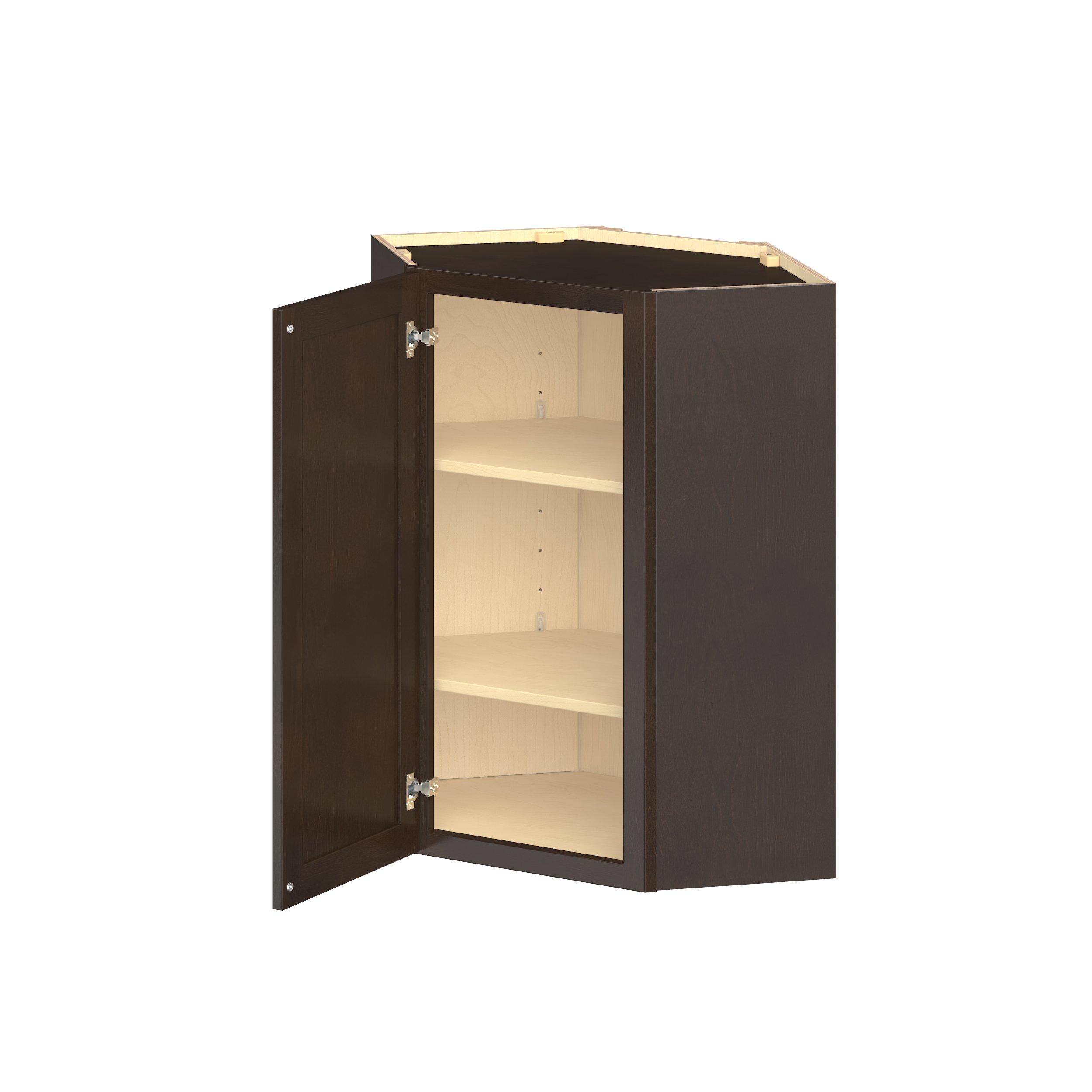Baxley 24 in. Stained Cocoa Wall Angle Corner Cabinet