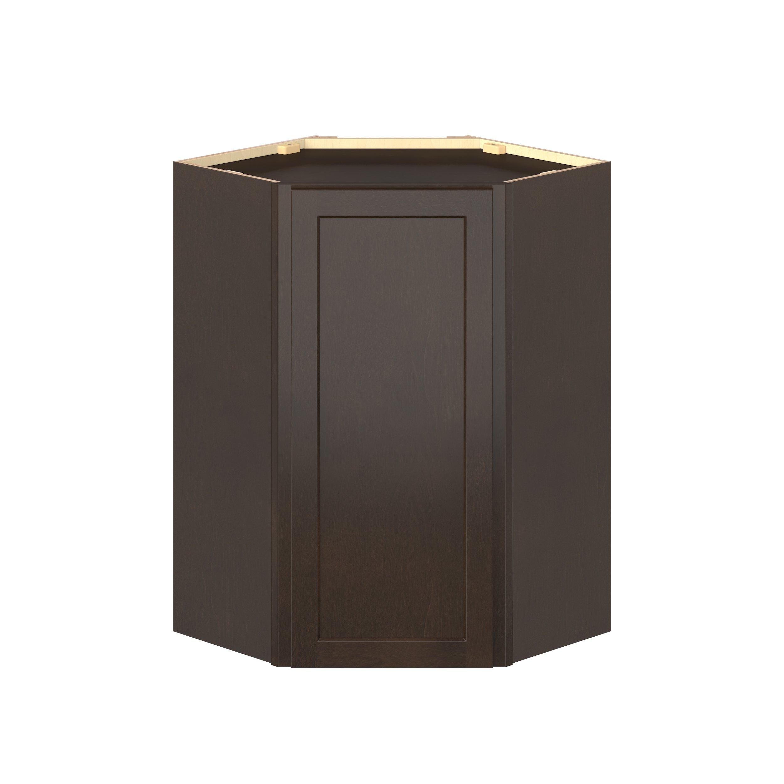 Baxley 24 in. Stained Cocoa Wall Angle Corner Cabinet