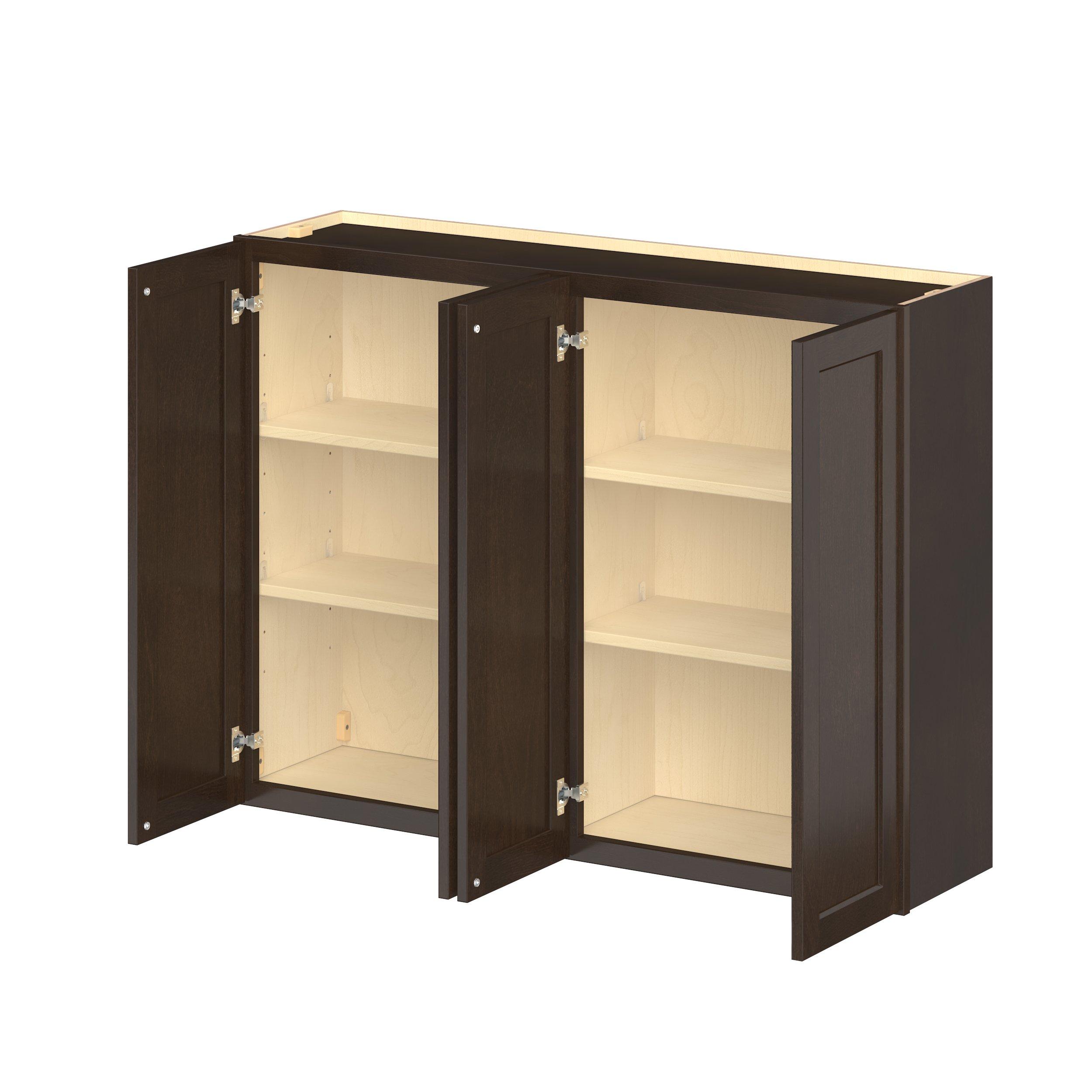 Baxley 48 in. Stained Cocoa Door Wall Cabinet