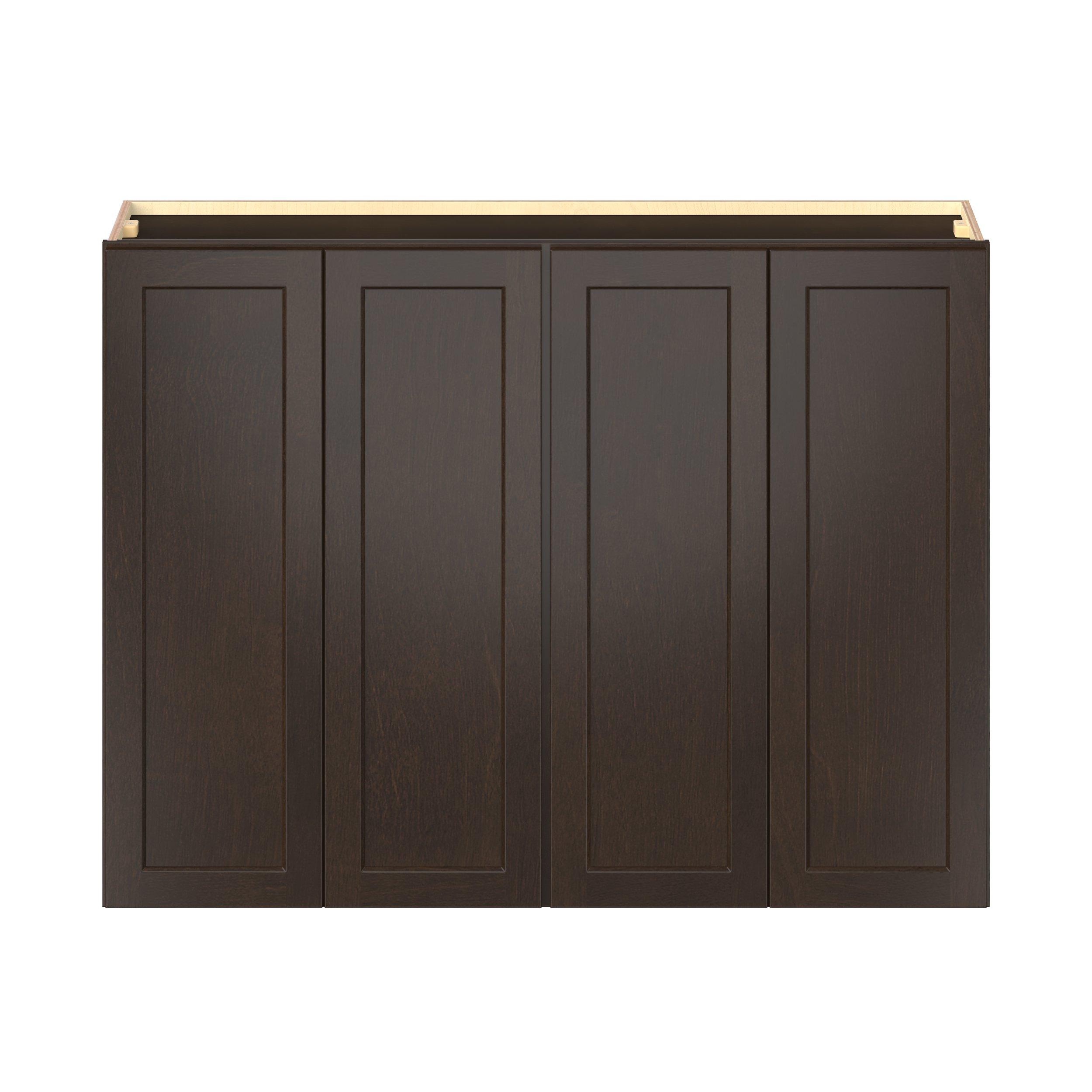 Baxley 48 in. Stained Cocoa Door Wall Cabinet
