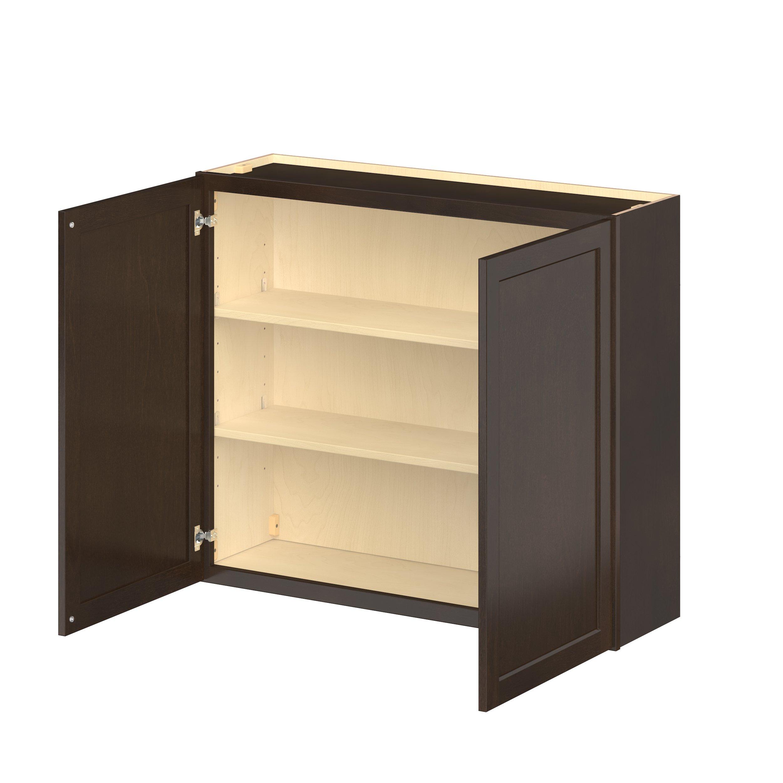 Baxley 42 in. Stained Cocoa Door Wall Cabinet