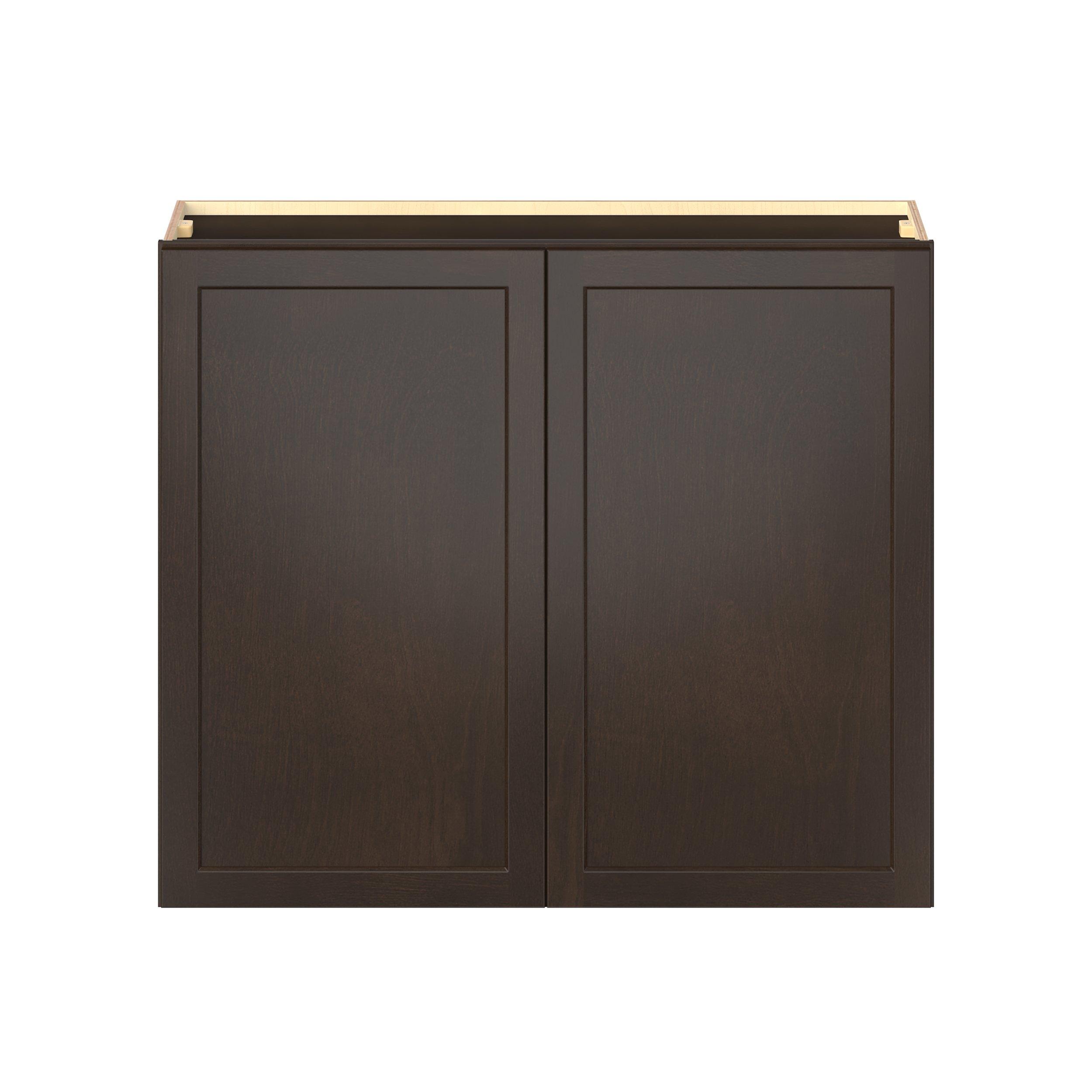 Baxley 42 in. Stained Cocoa Door Wall Cabinet
