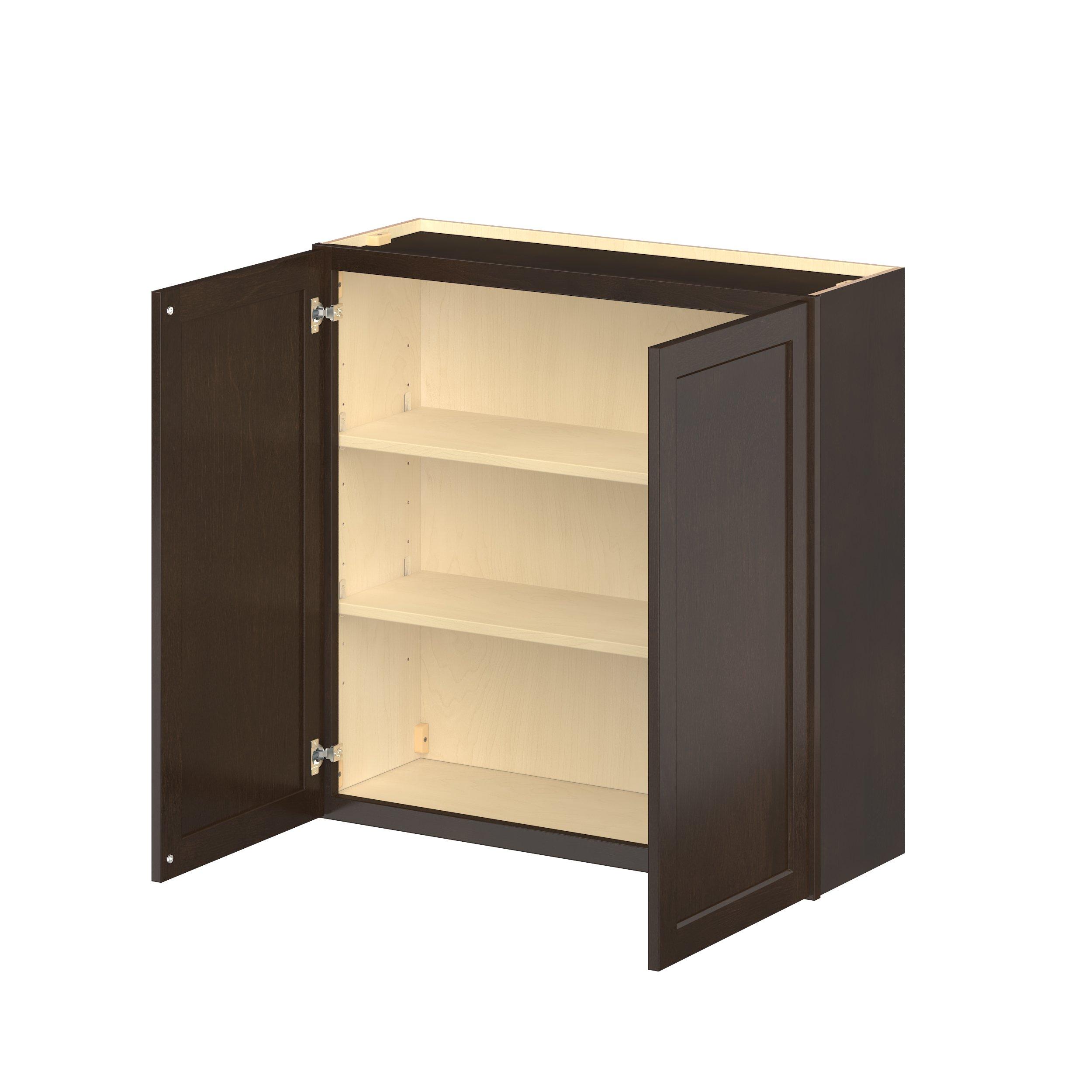 Baxley 36 in. Stained Cocoa Door Wall Cabinet