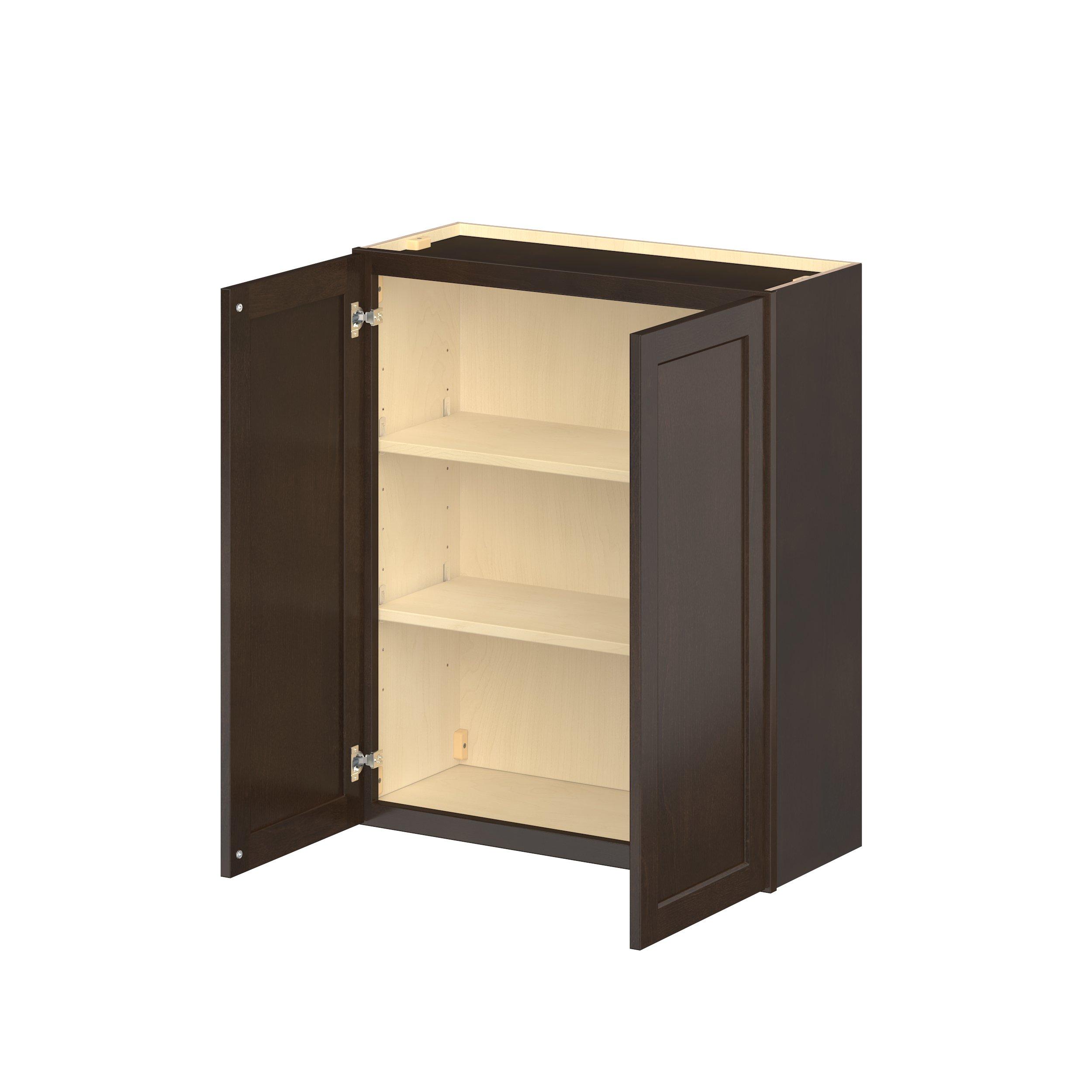 Baxley 30 in. Stained Cocoa Door Wall Cabinet