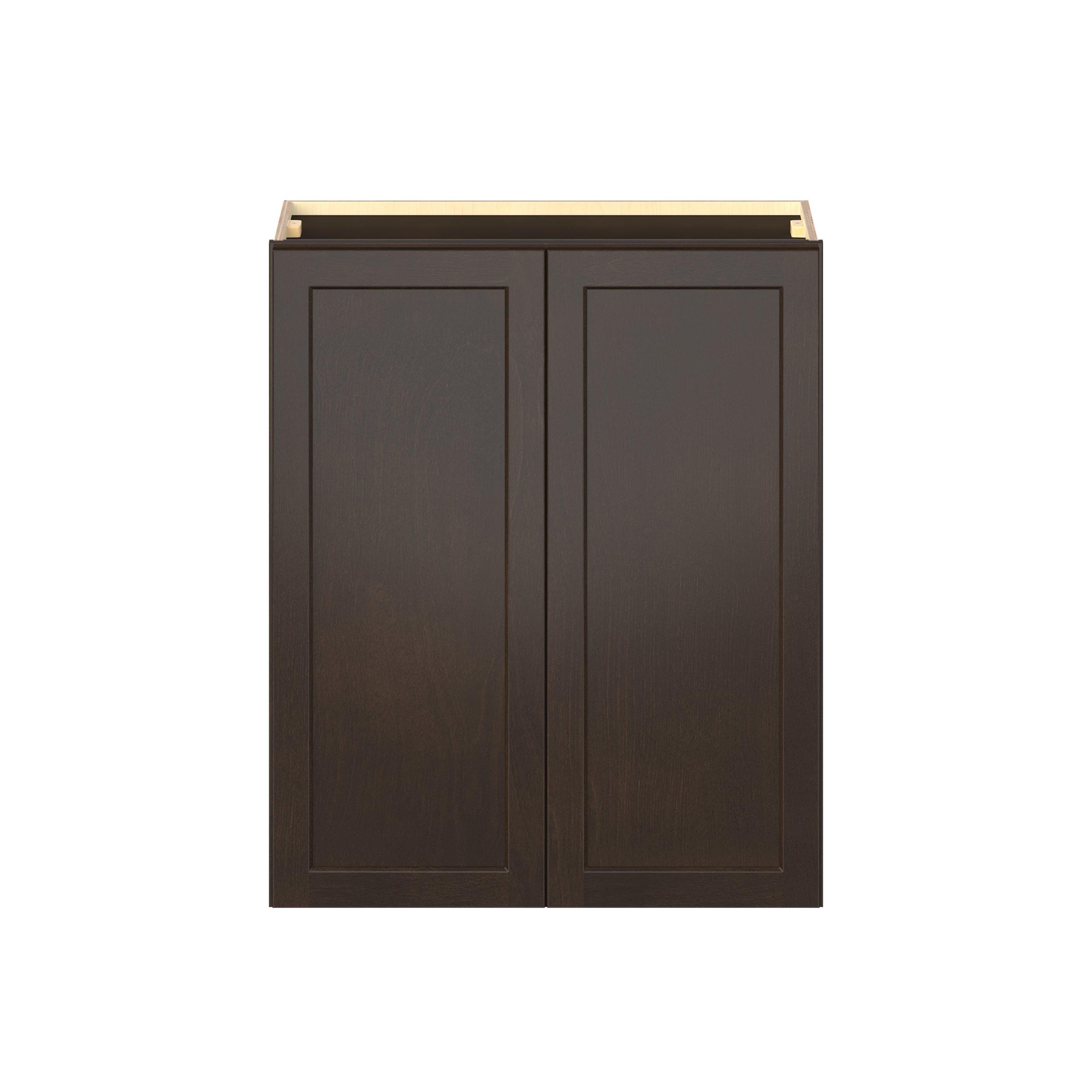 Baxley 30 in. Stained Cocoa Door Wall Cabinet