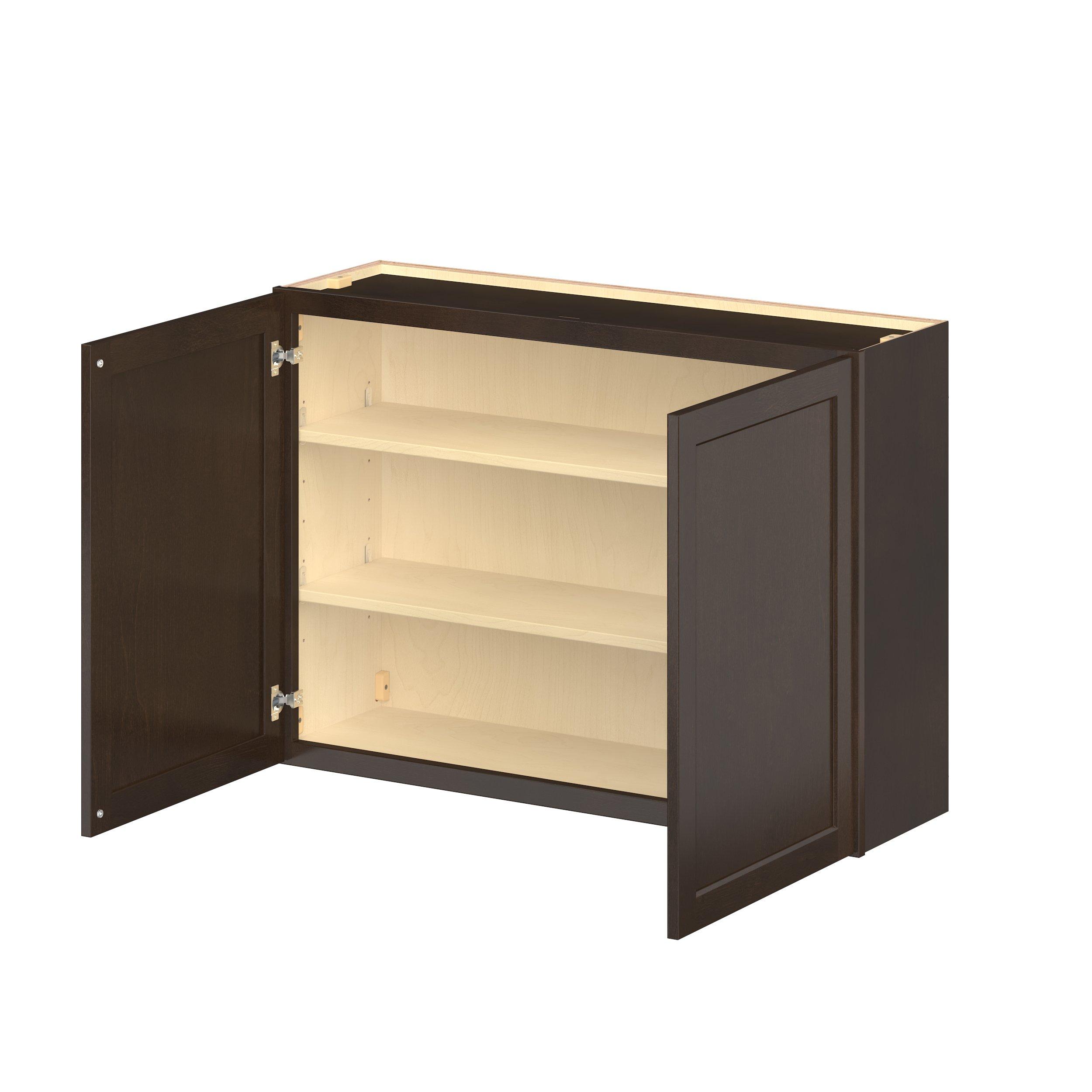 Baxley 42 in. Stained Cocoa Door Wall Cabinet