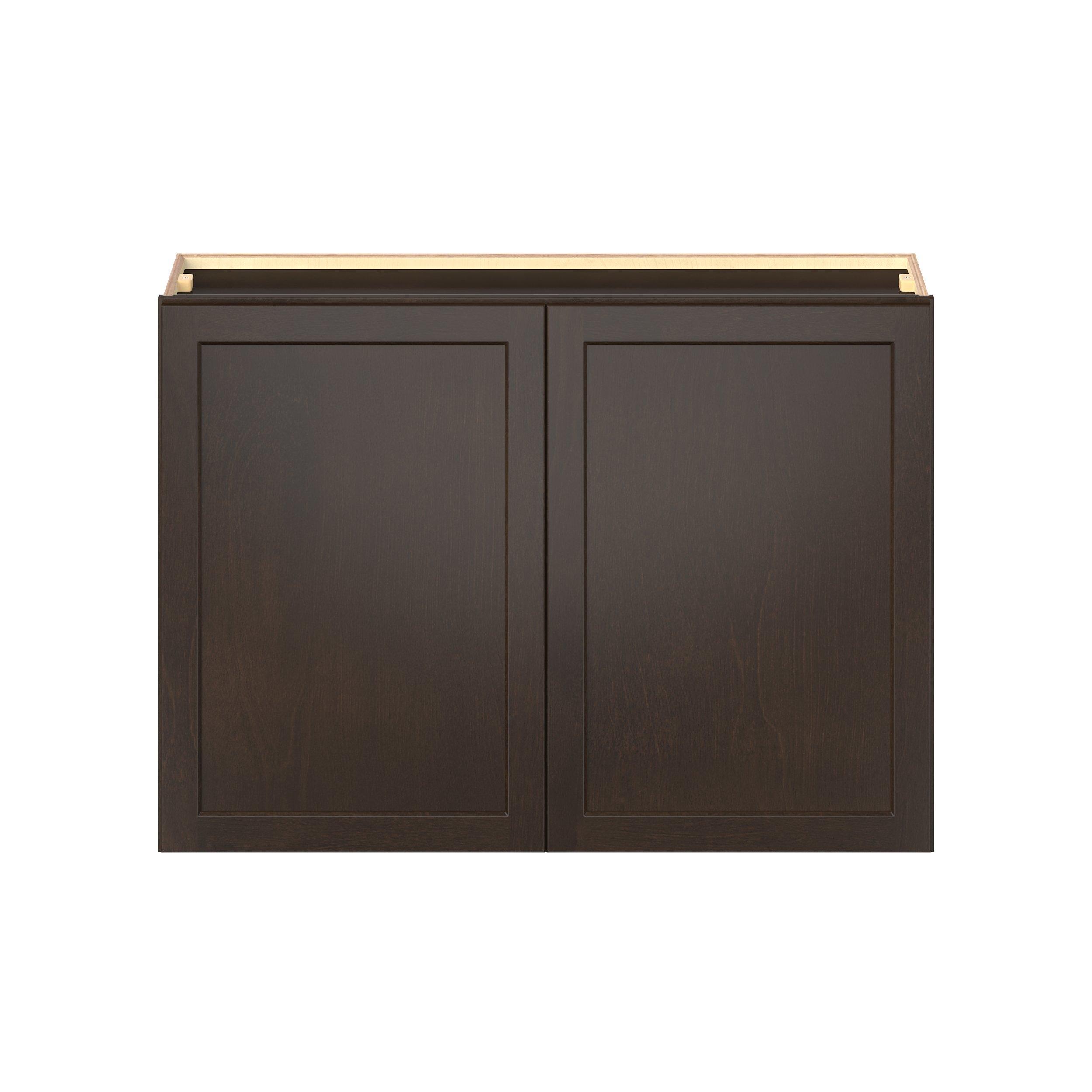 Baxley 42 in. Stained Cocoa Door Wall Cabinet