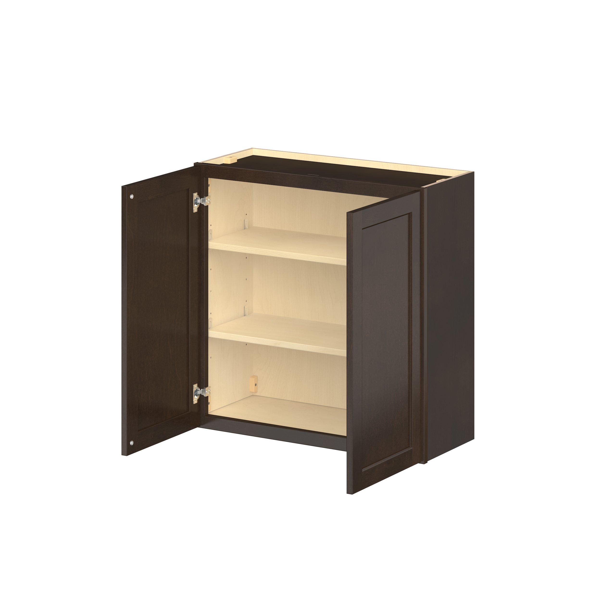 Baxley 30 in. Stained Cocoa Door Wall Cabinet