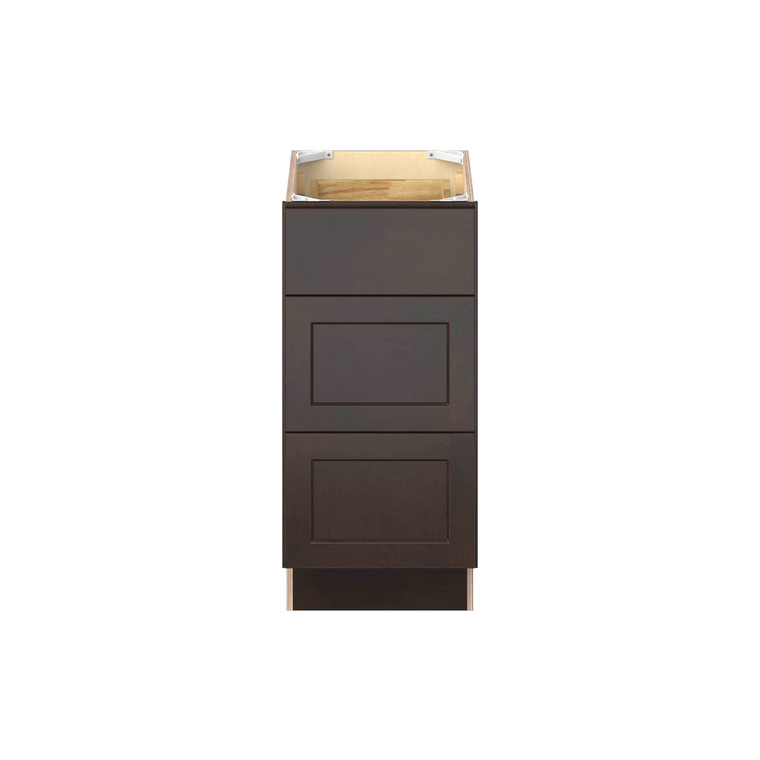Baxley 15 in. Stained Cocoa Vanity Drawer Base Cabinet - ADA