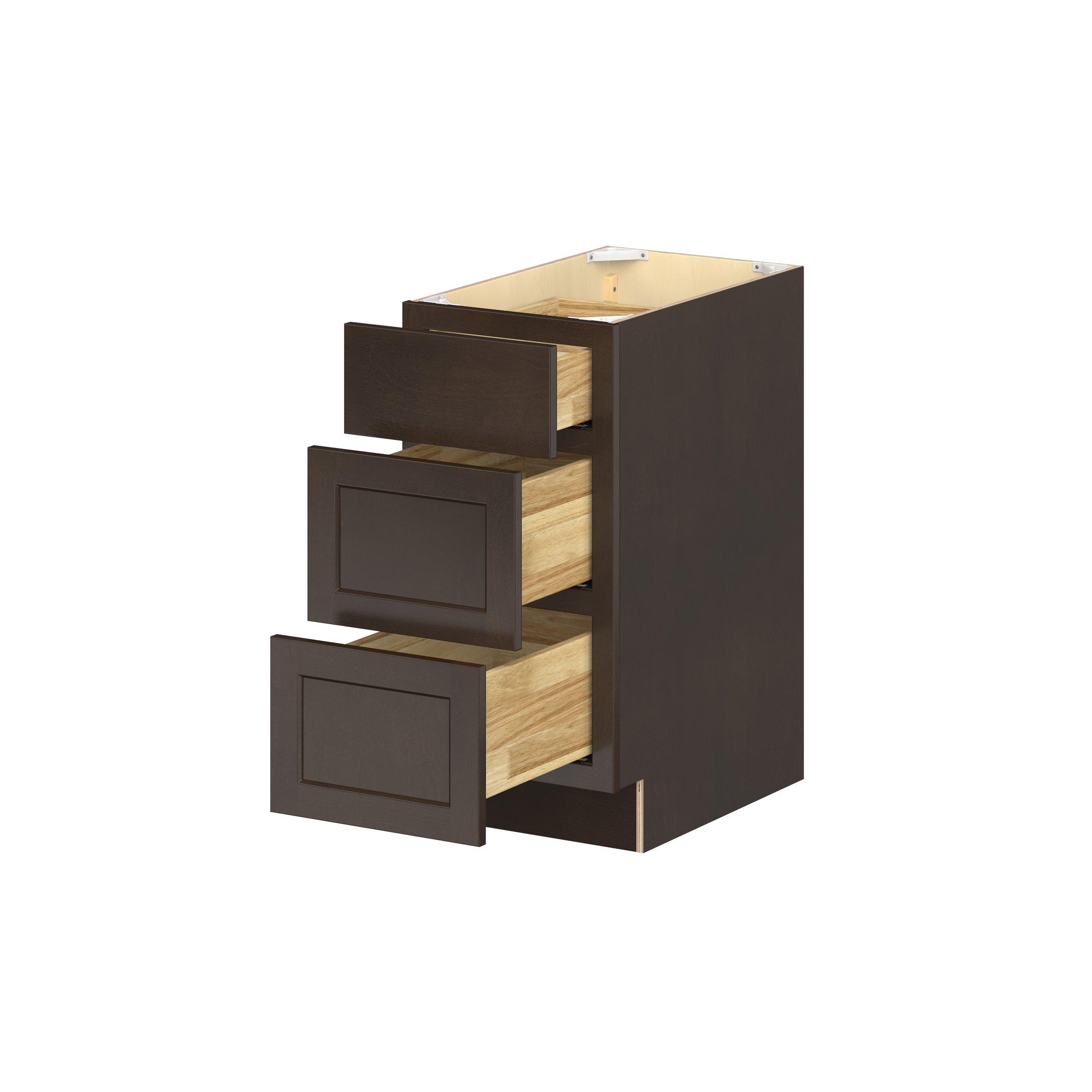 Baxley 15 in. Stained Cocoa Drawer Base Cabinet - ADA