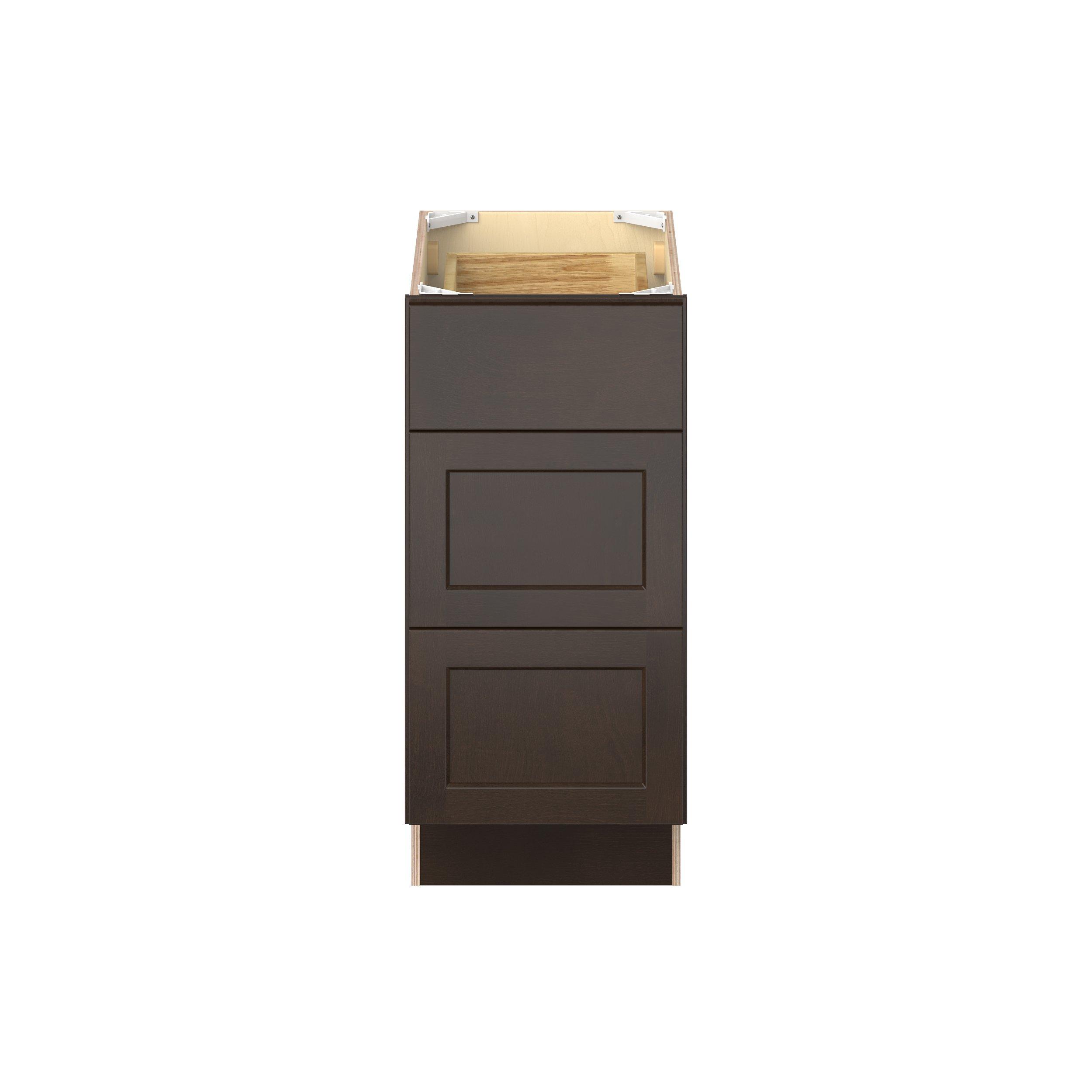 Baxley 15 in. Stained Cocoa Drawer Base Cabinet - ADA