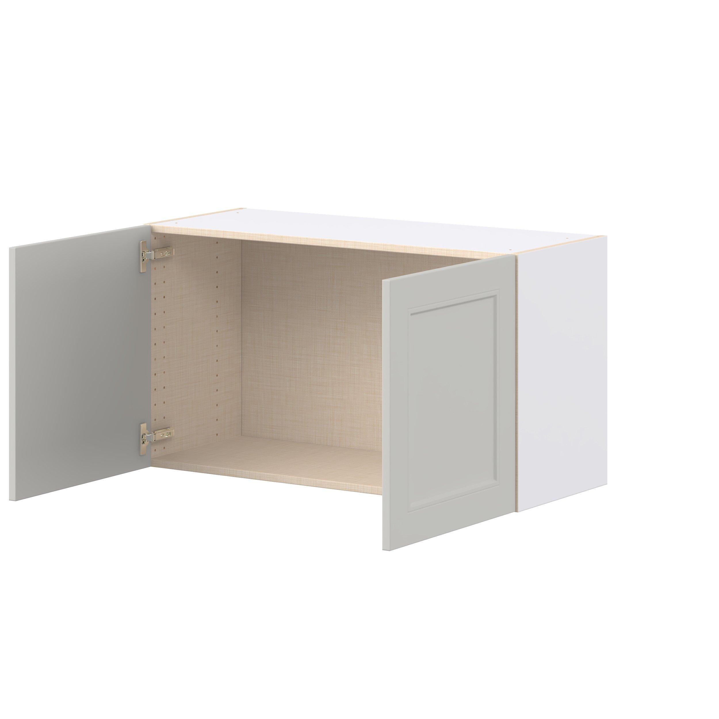 Lenox 36 in. Painted Light Gray Bridge Wall Cabinet