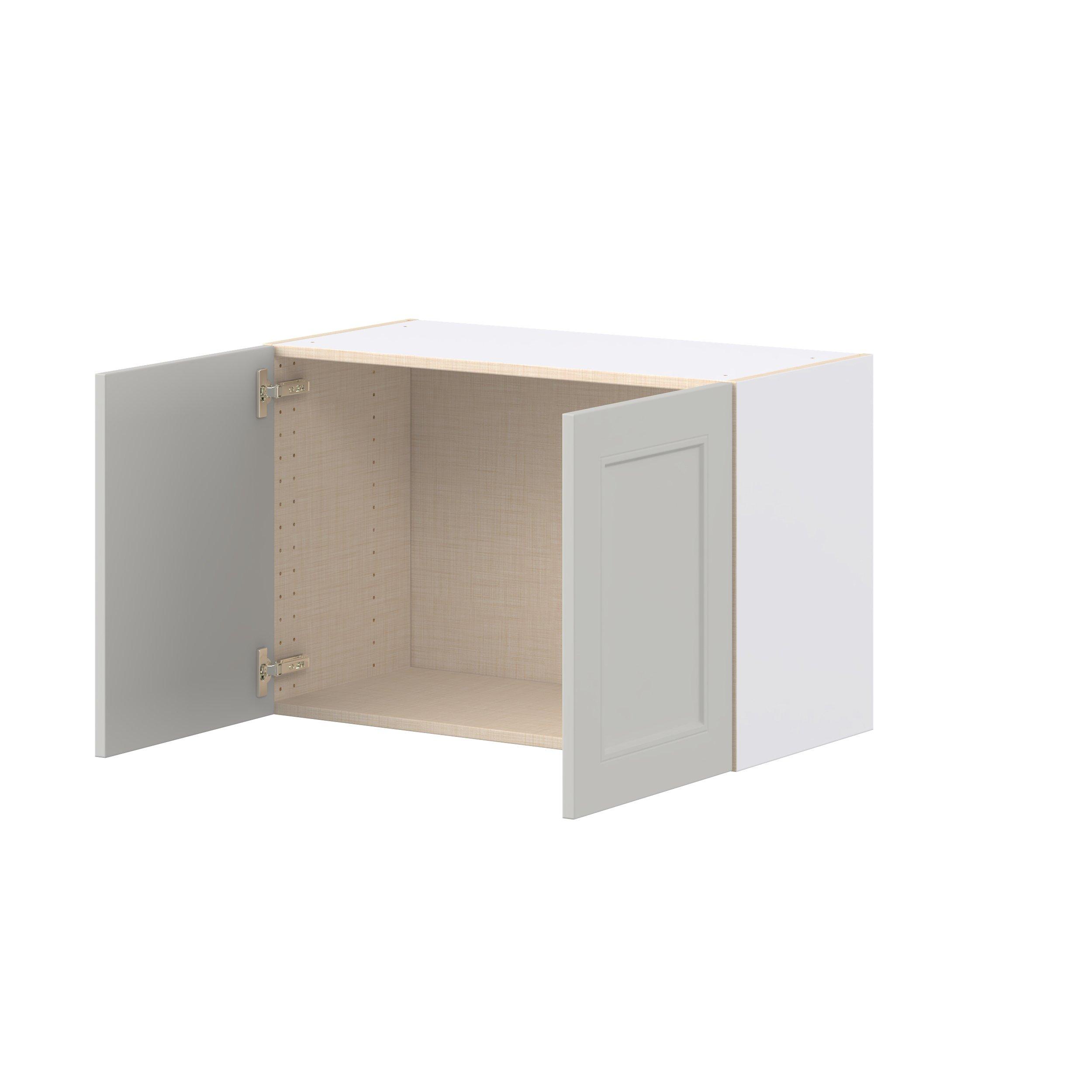 Lenox 30 in. Painted Light Gray Bridge Wall Cabinet