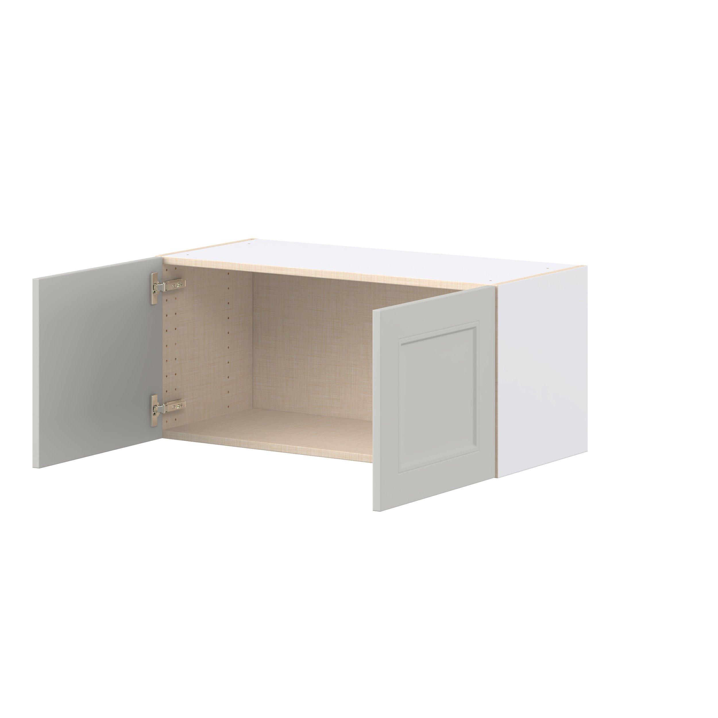 Lenox 33 in. Painted Light Gray Bridge Wall Cabinet