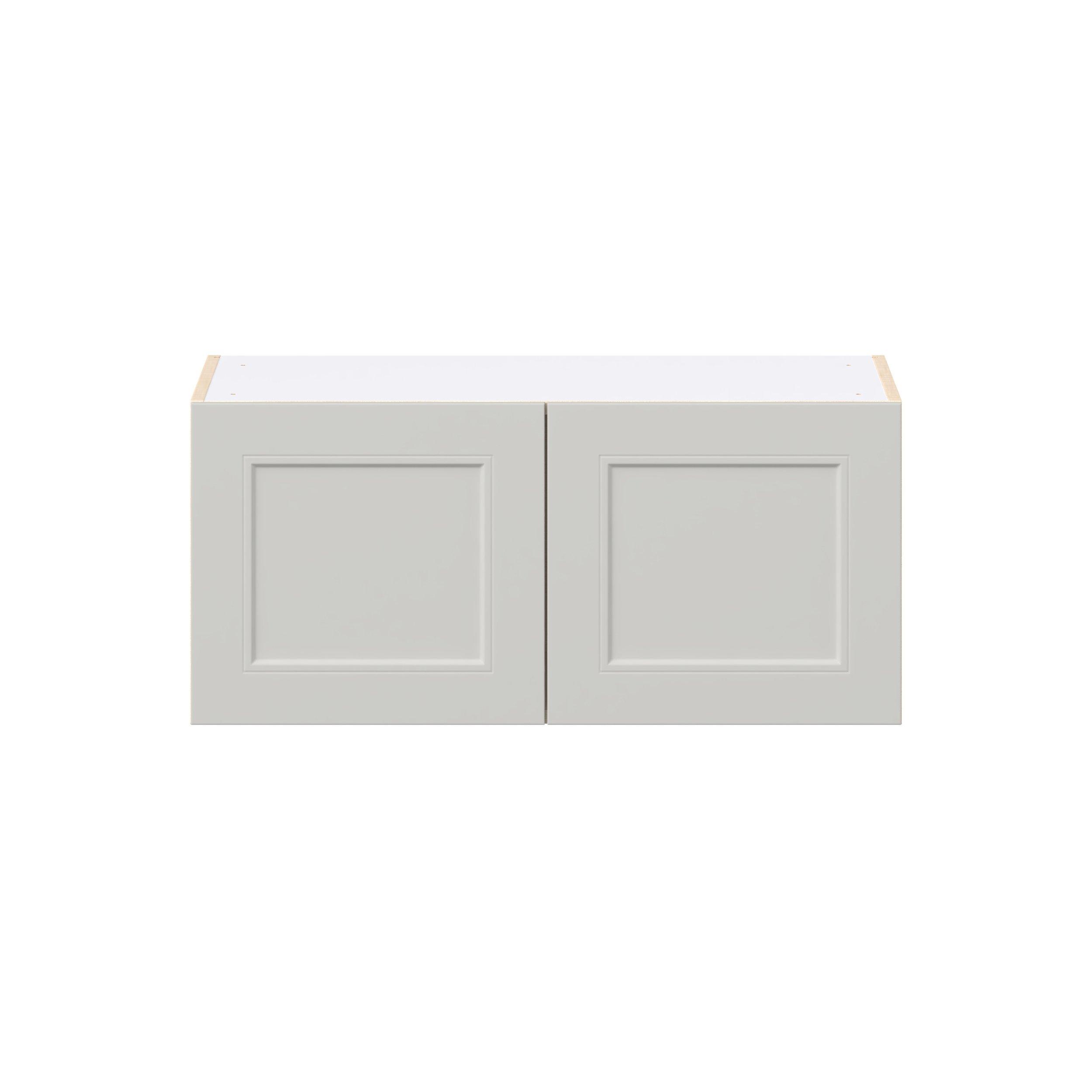 Lenox 33 in. Painted Light Gray Bridge Wall Cabinet
