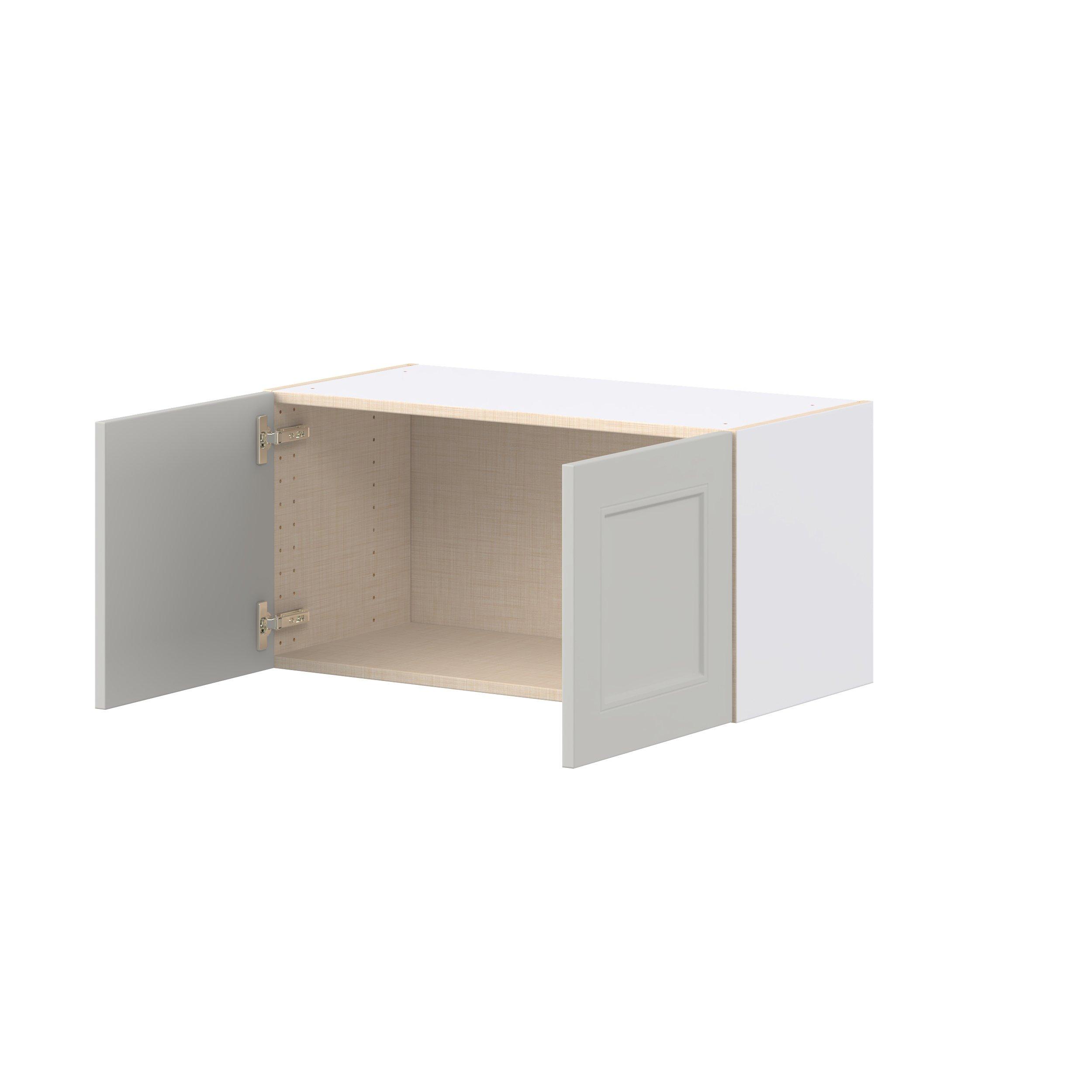 Lenox 30 in. Painted Light Gray Bridge Wall Cabinet