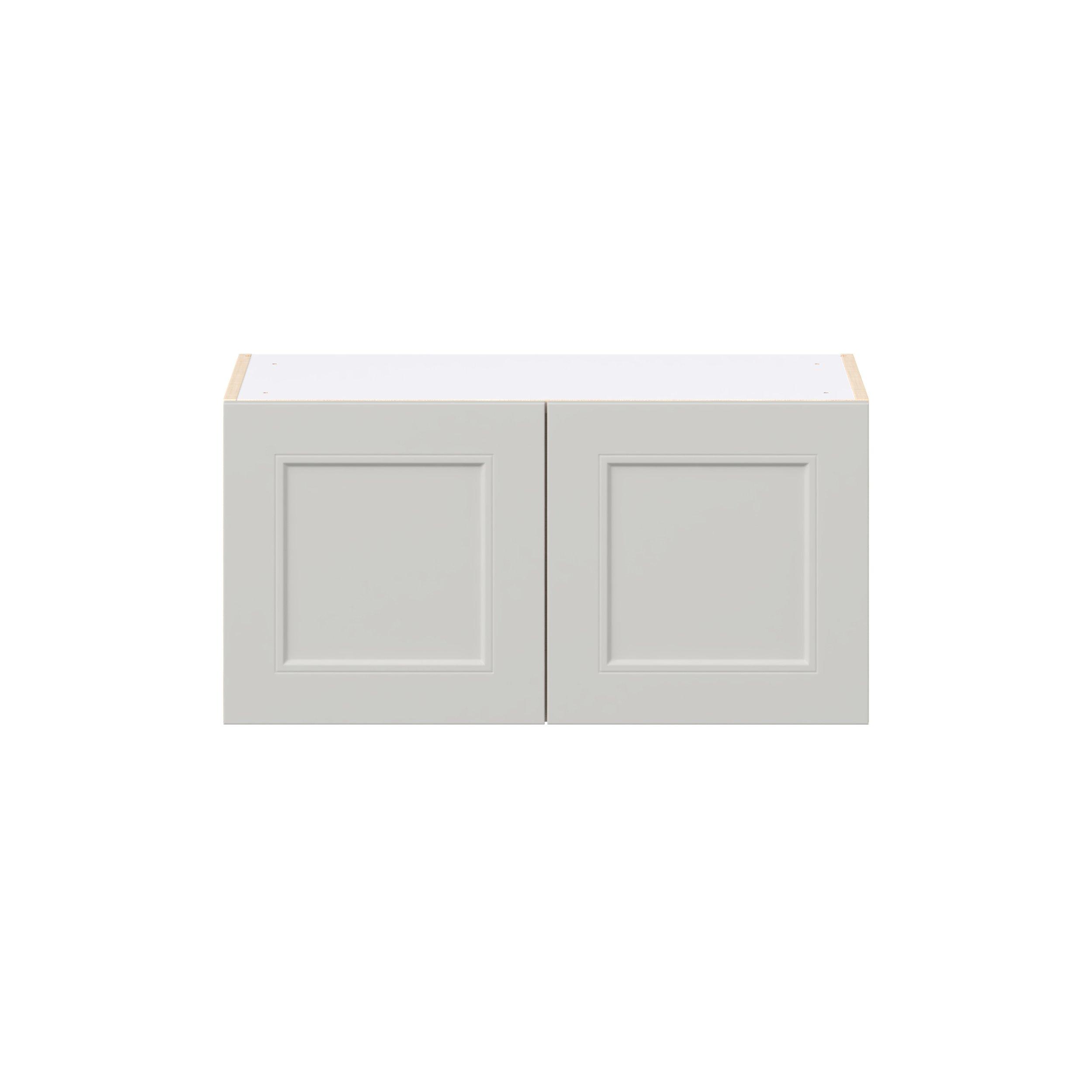 Lenox 30 in. Painted Light Gray Bridge Wall Cabinet