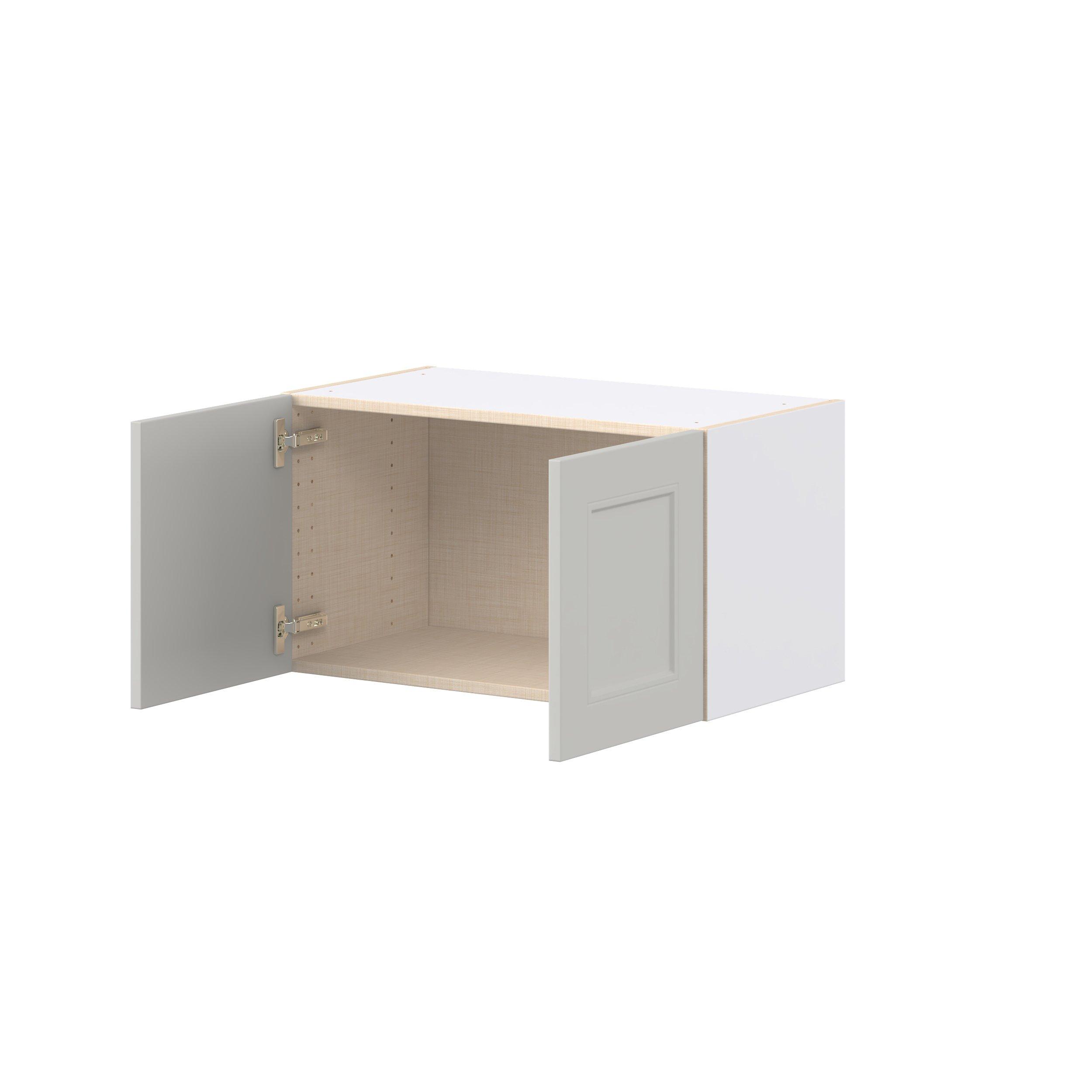 Lenox 27 in. Painted Light Gray Bridge Wall Cabinet