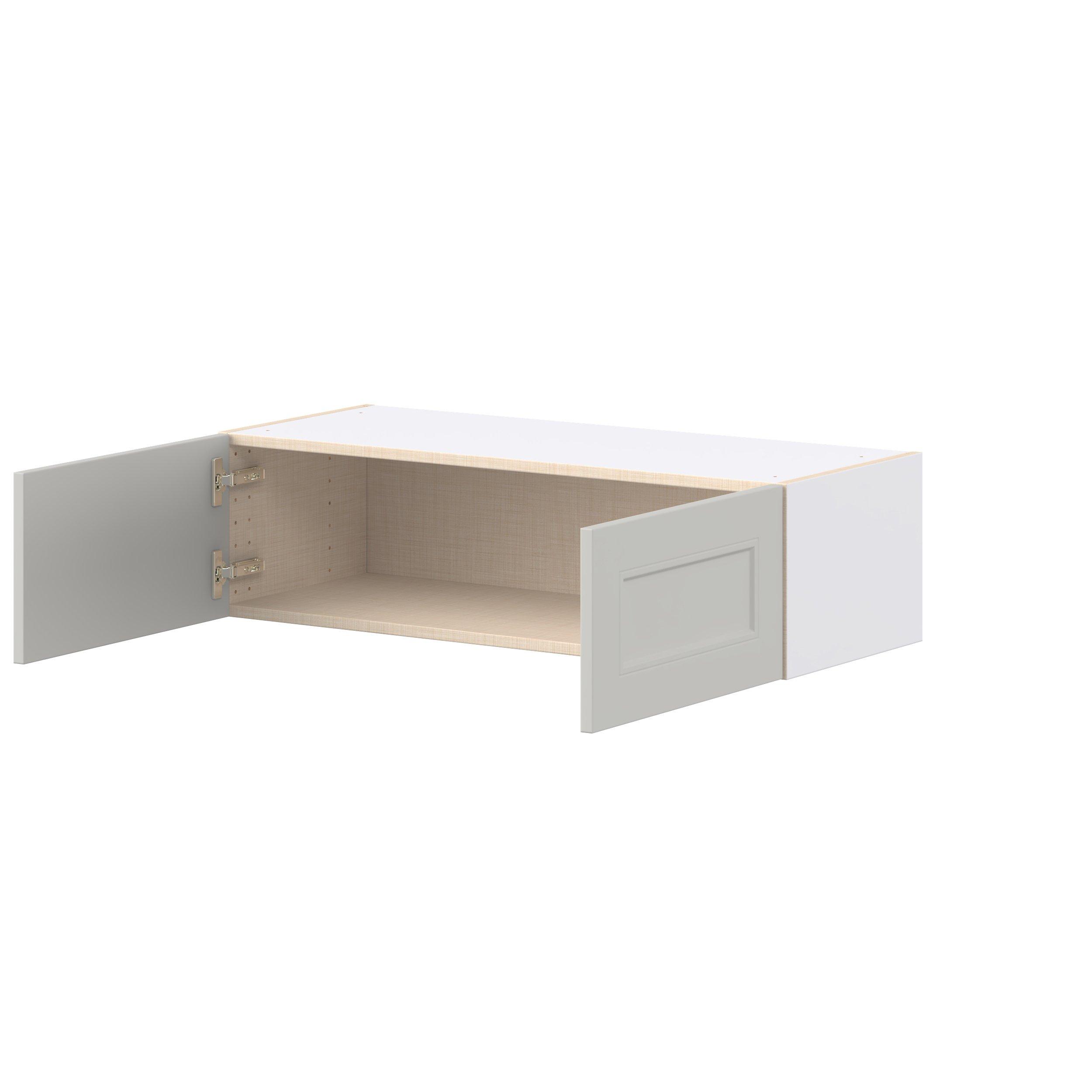 Lenox 36 in. Painted Light Gray Bridge Wall Cabinet