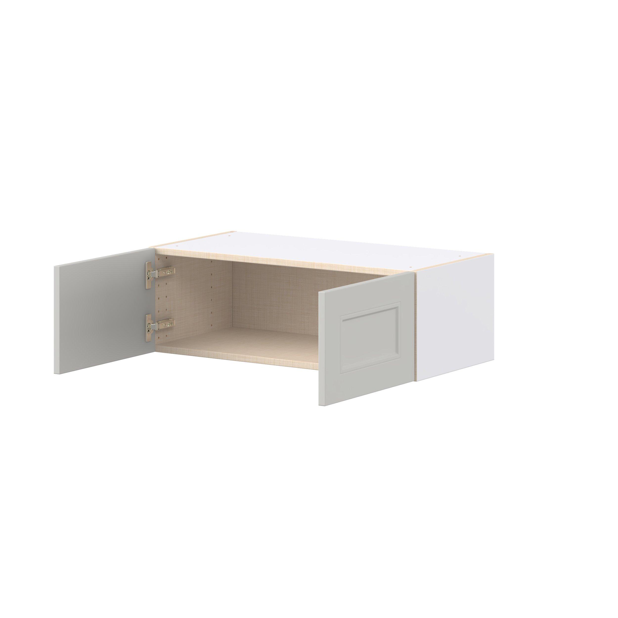 Lenox 30 in. Painted Light Gray Bridge Wall Cabinet