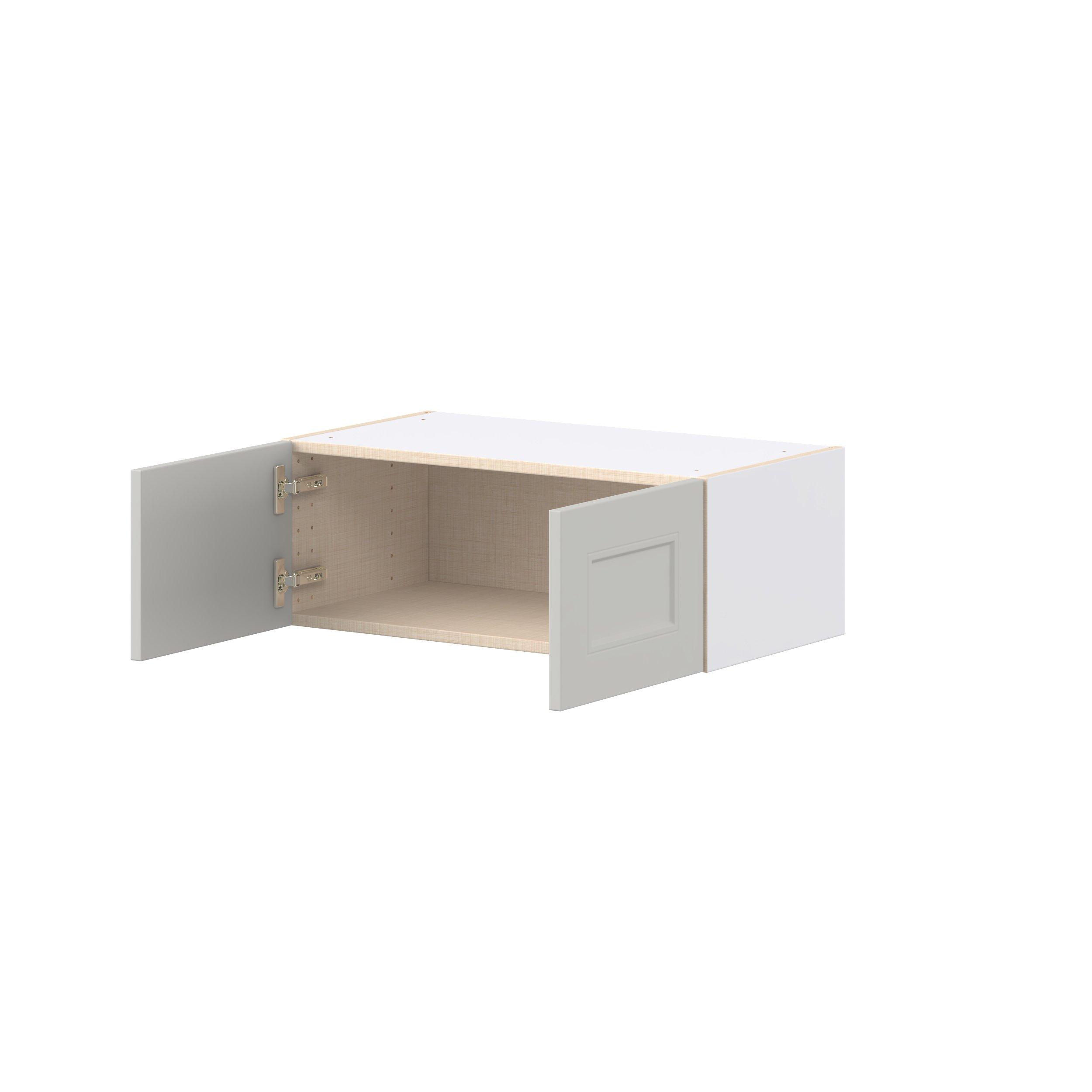 Lenox 27 in. Painted Light Gray Bridge Wall Cabinet